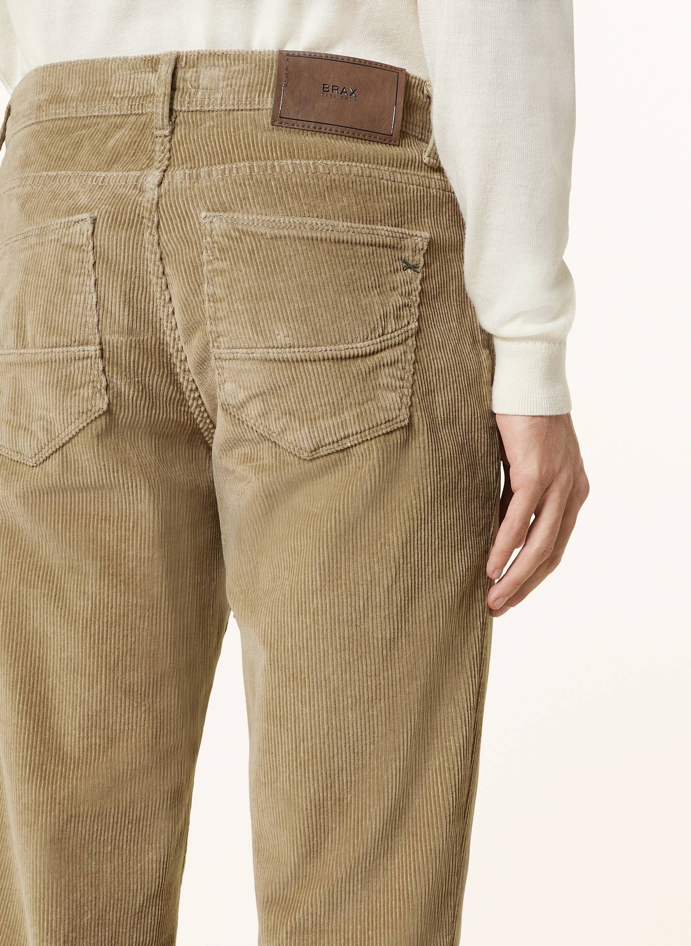 BRAX Corduroy trousers CADIZ straight fit: BEIGE