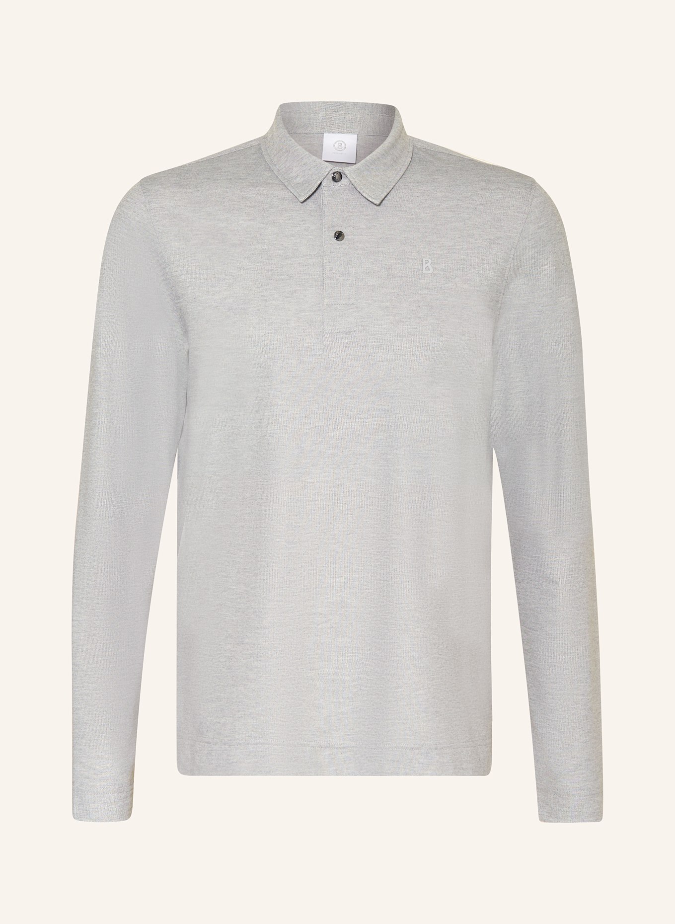 BOGNER Piqué polo shirt TIMON: LIGHT GRAY