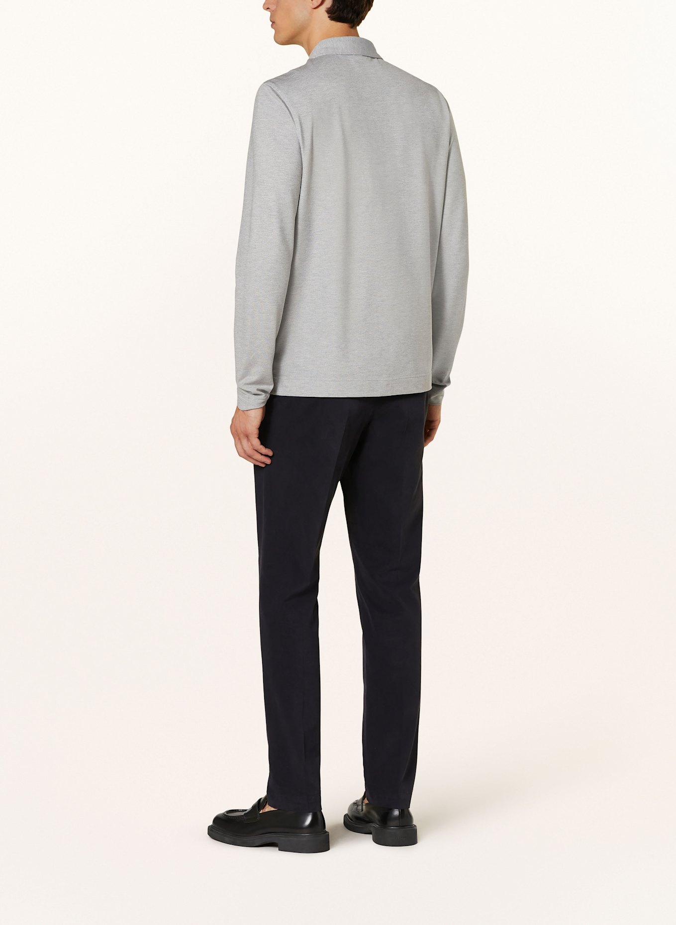 BOGNER Piqué polo shirt TIMON: LIGHT GRAY