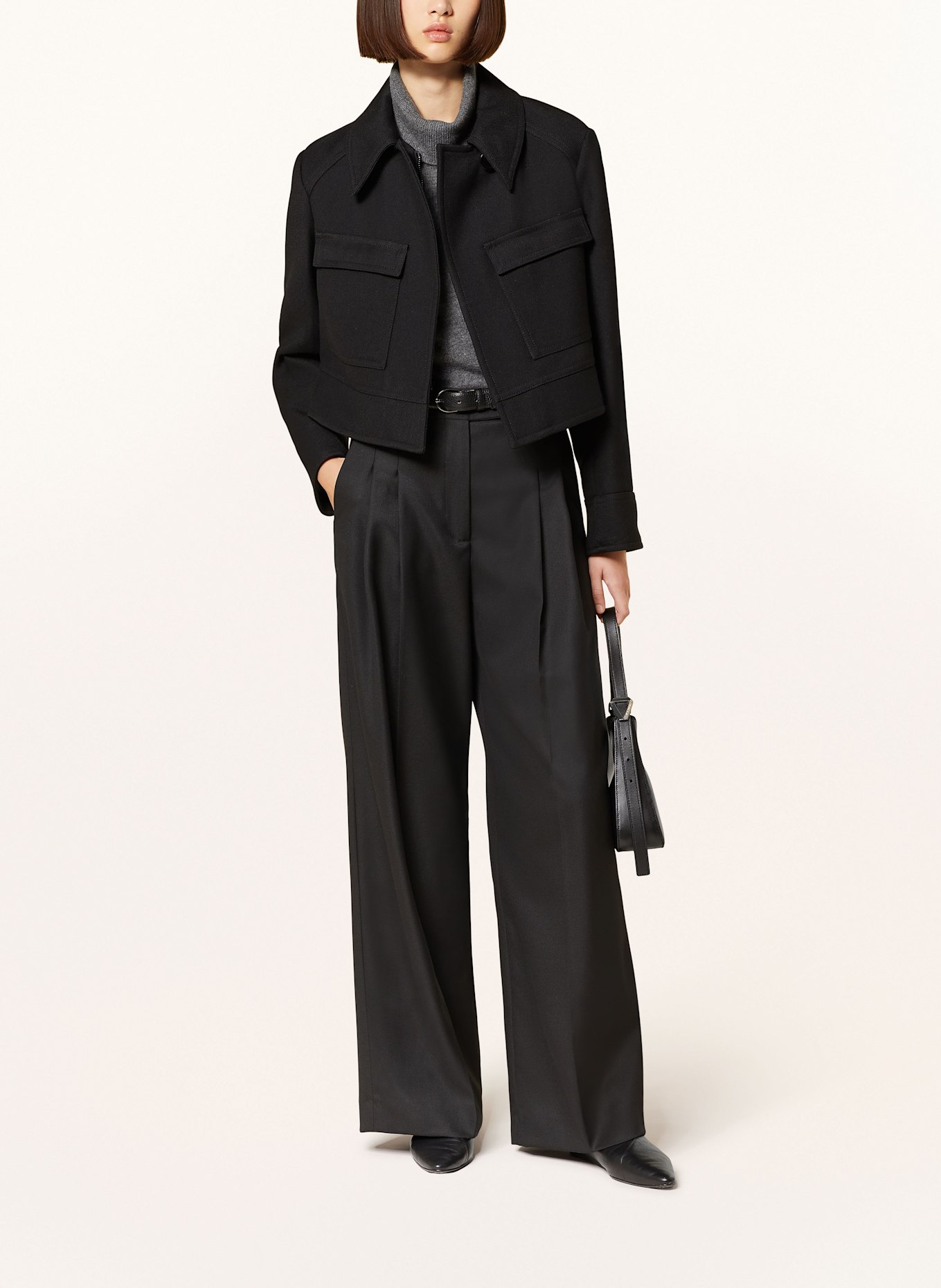 JOSEPH Box jacket with placket, Color: BLACK (Image 2)