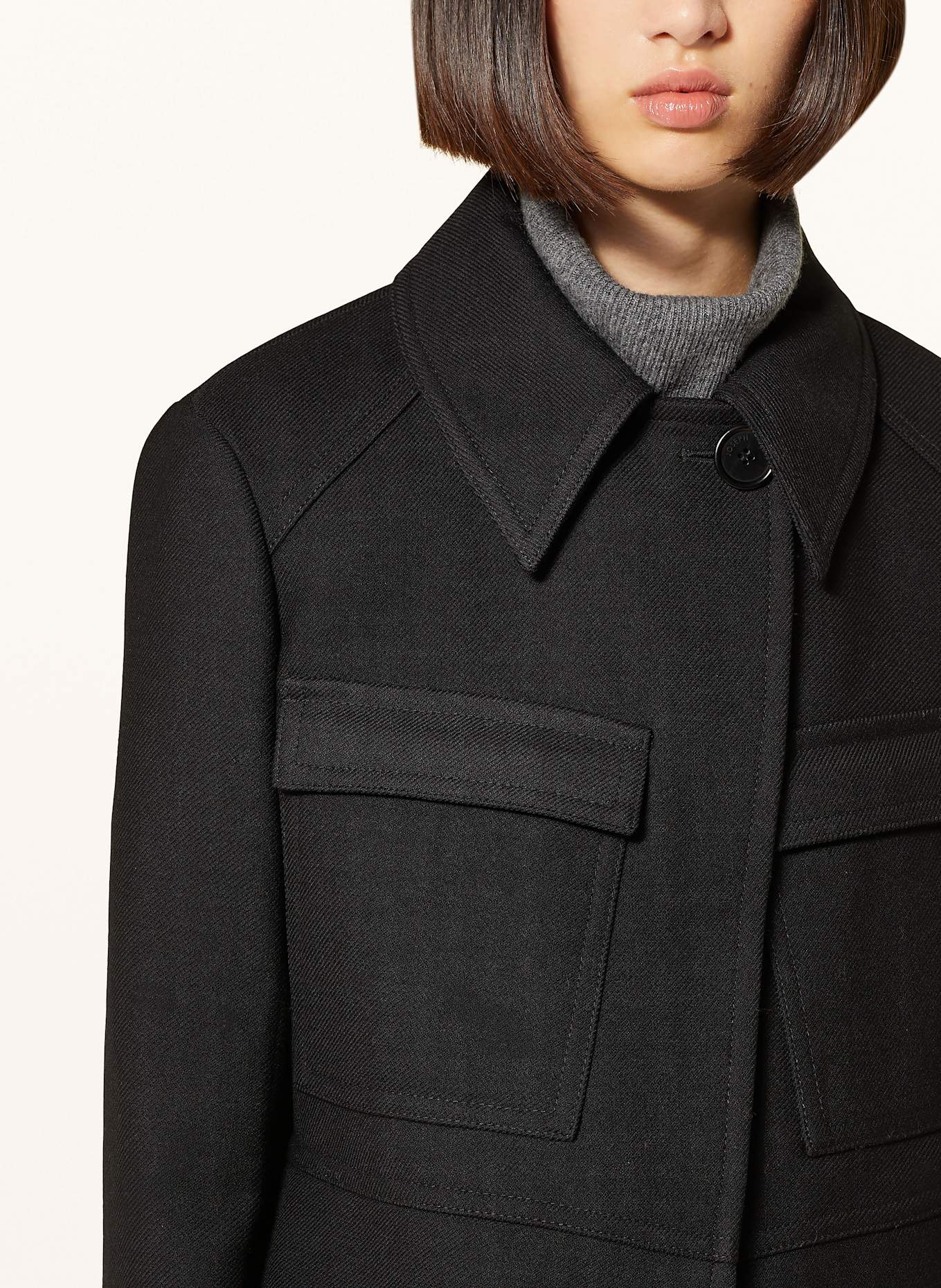 JOSEPH Box jacket with placket, Color: BLACK (Image 4)