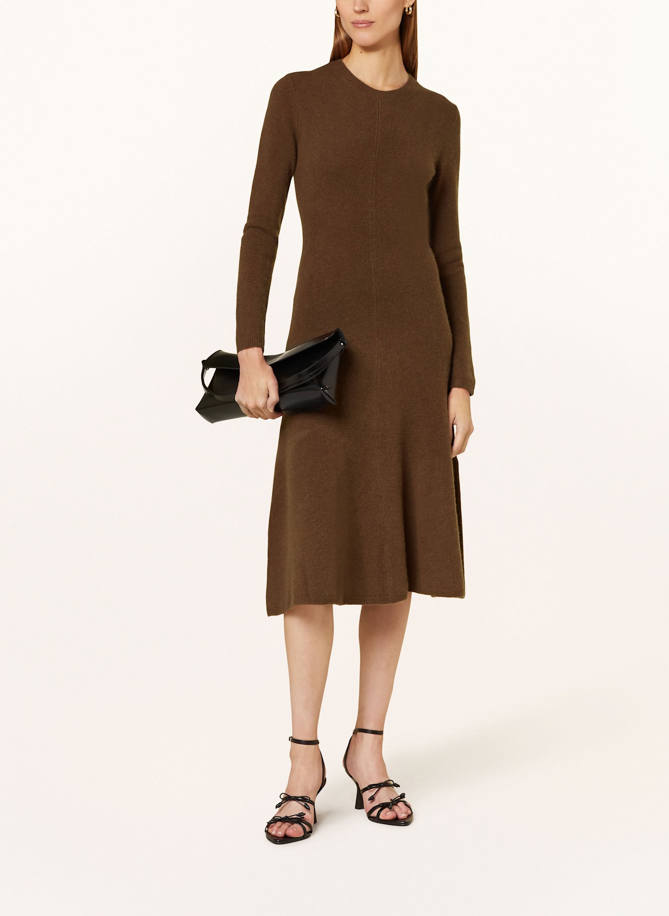 JOSEPH Knit dress with cashmere: BROWN