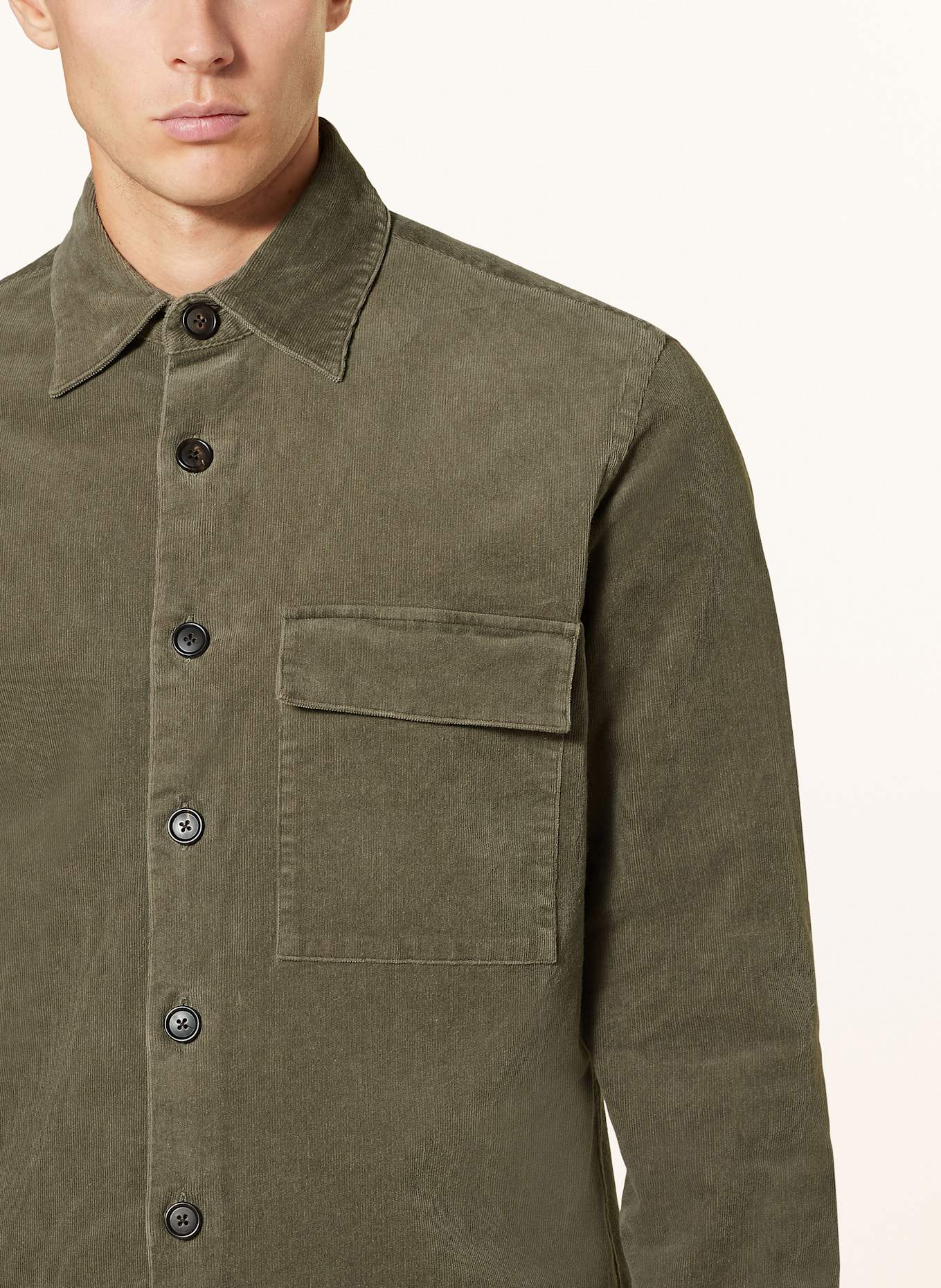 PROFUOMO Overjacket ze sztruksu, Kolor: KHAKI (Obrazek 4)
