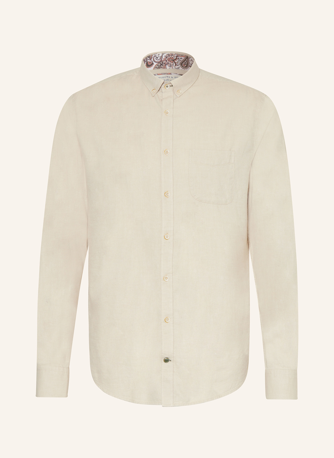 COLOURS & SONS Hemd Regular Fit, Farbe: BEIGE (Bild 1)