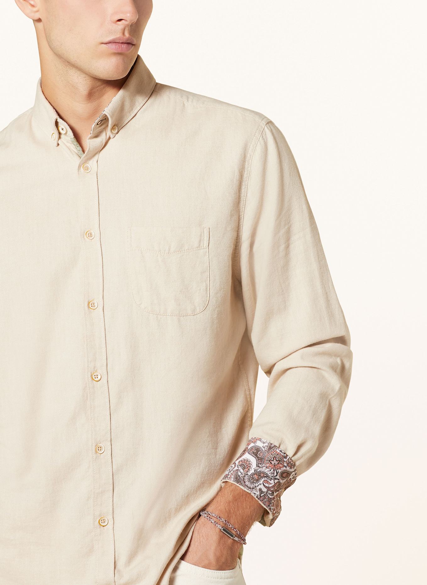 COLOURS & SONS Hemd Regular Fit, Farbe: BEIGE (Bild 4)
