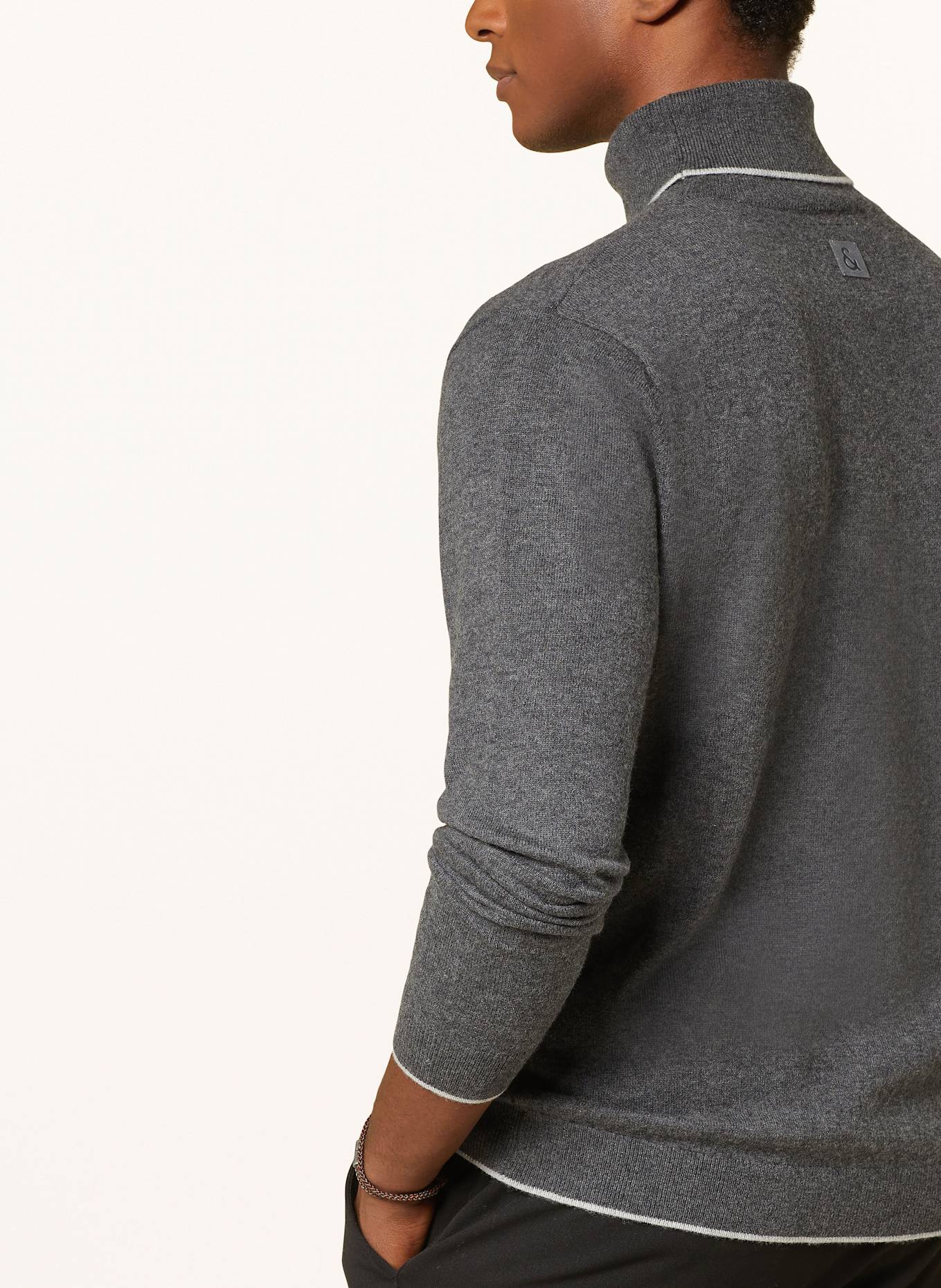 COLOURS & SONS Turtleneck sweater with merino wool, Color: DARK GRAY (Image 5)