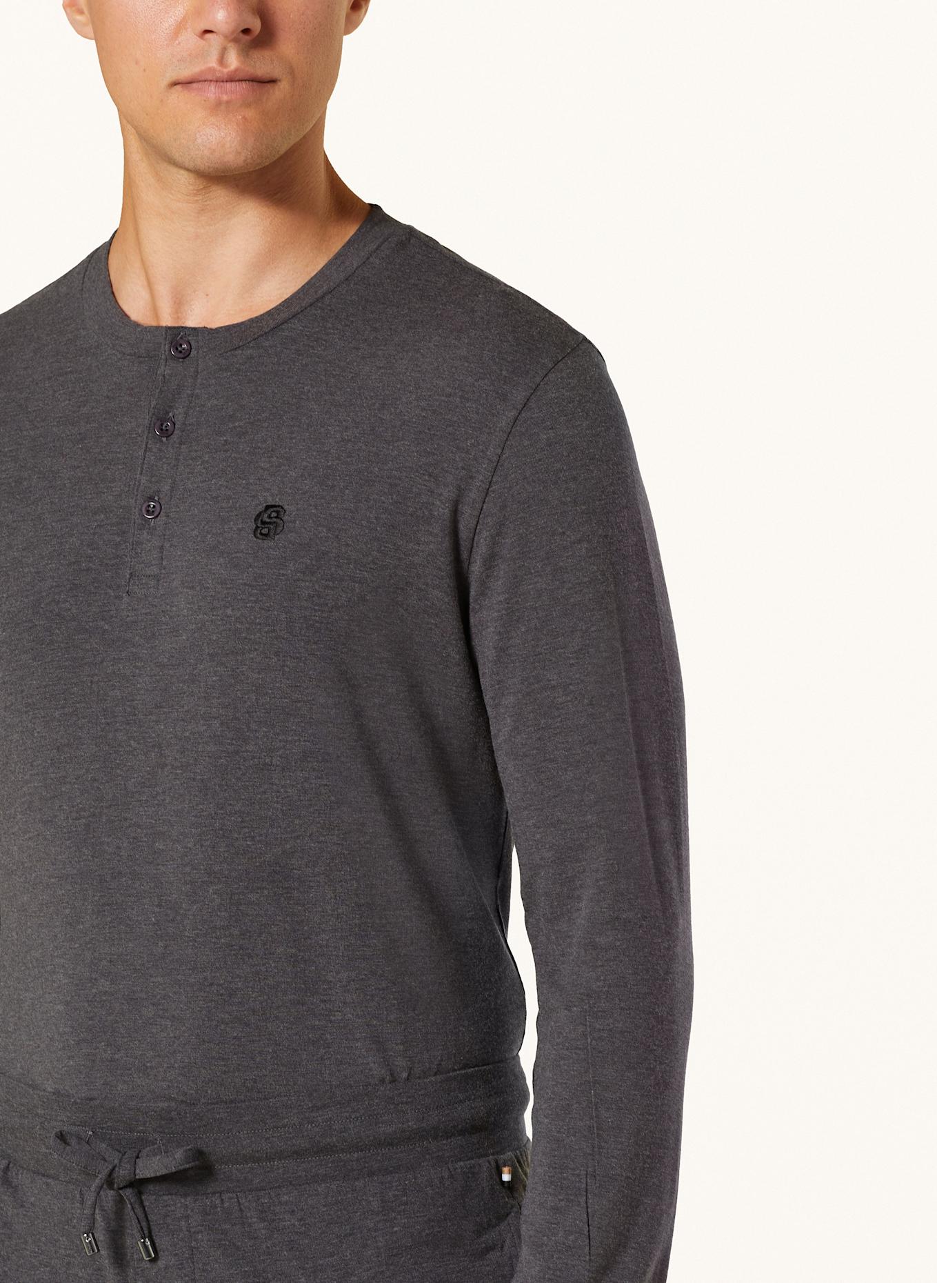 BOSS Piżama MERINO LONG SET: CZIEMNOSZARY