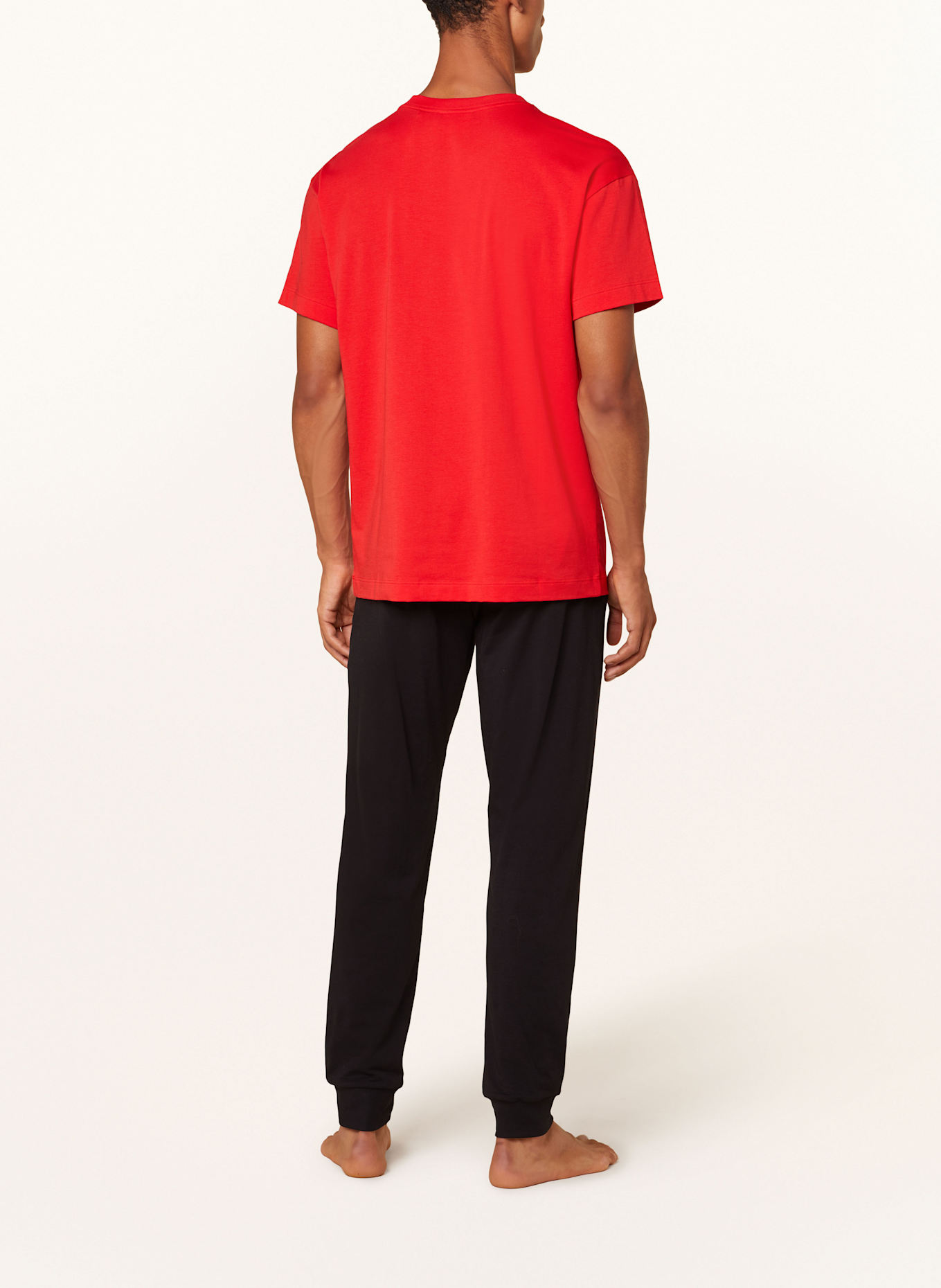 HUGO Pyžamová košile LAZE: ČERVENÁ