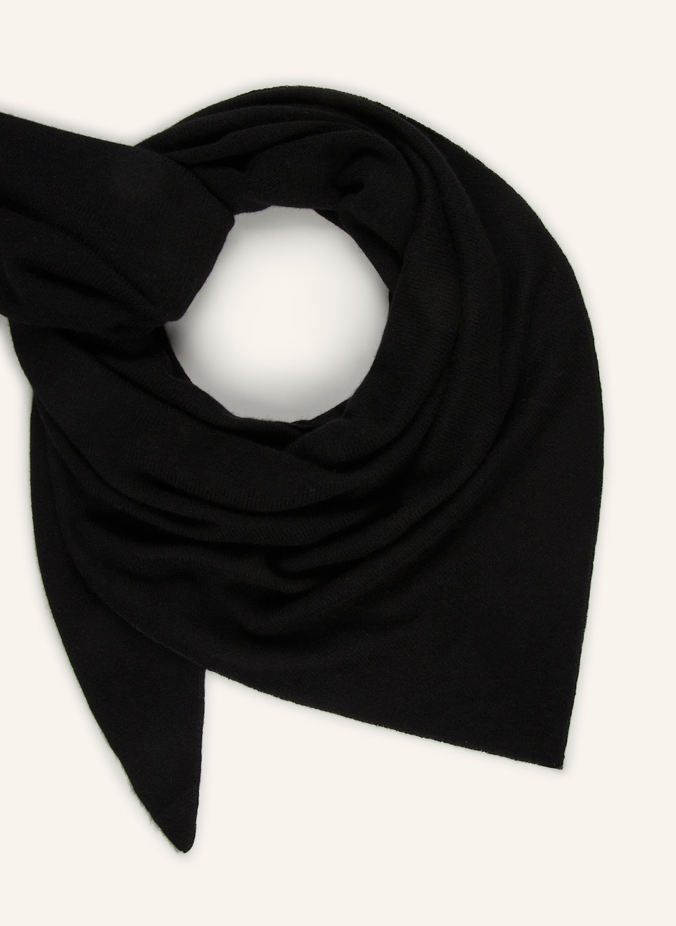 S.MARLON Dreieckstuch aus Cashmere: SCHWARZ