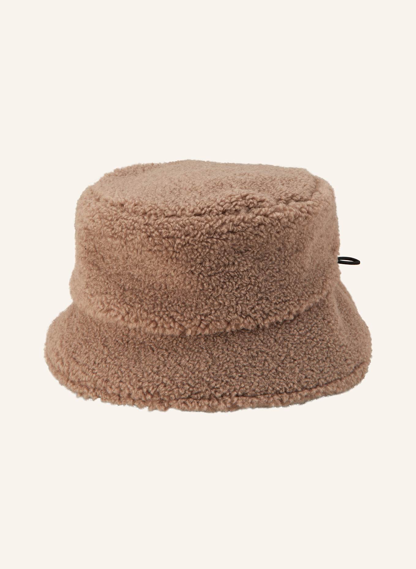 LOEVENICH Klobouk Bucket Hat z plyše: SVĚTLE HNĚDÁ