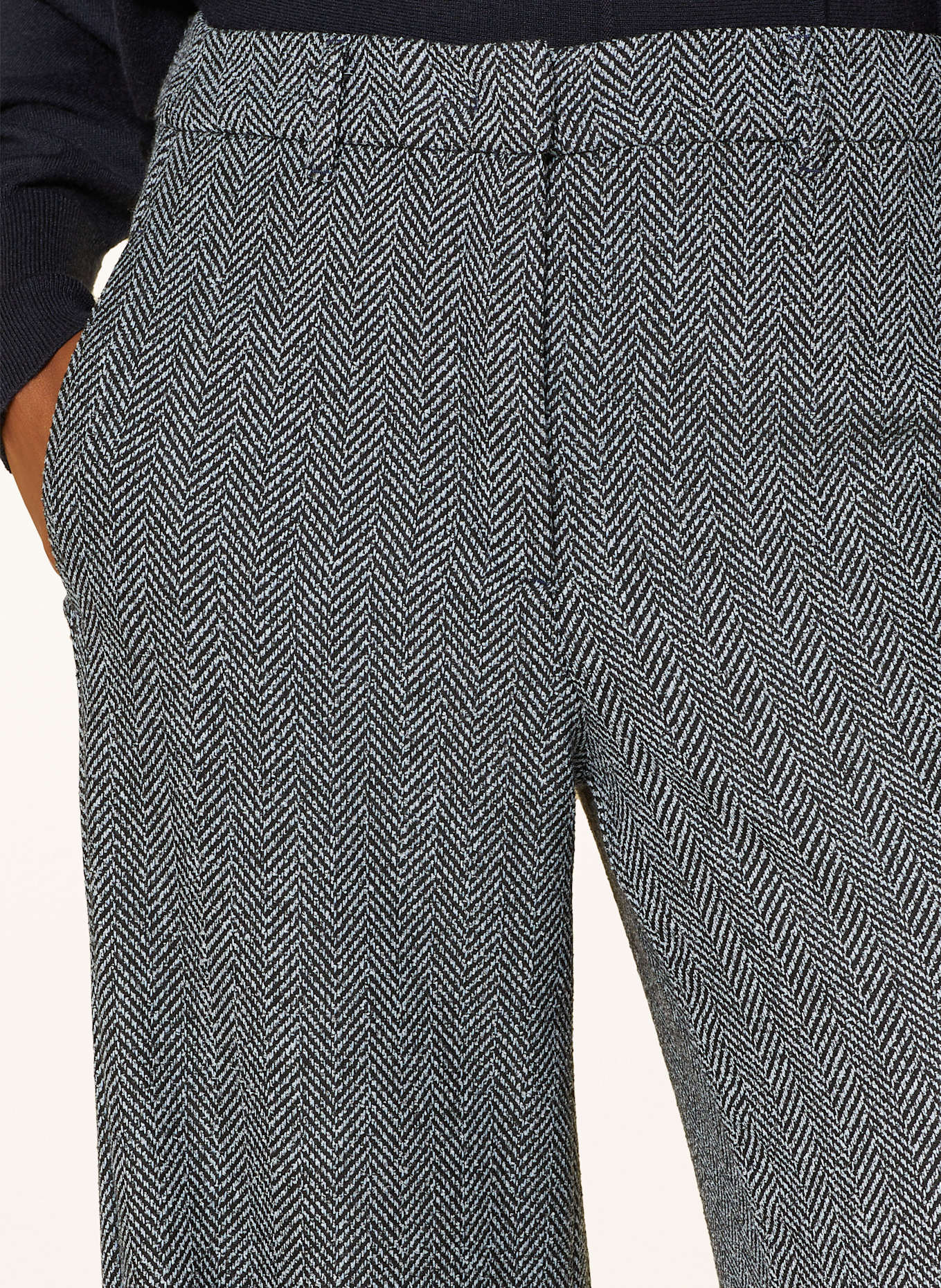 BETTY&CO Marlenehose: DUNKELBLAU / HELLGRAU