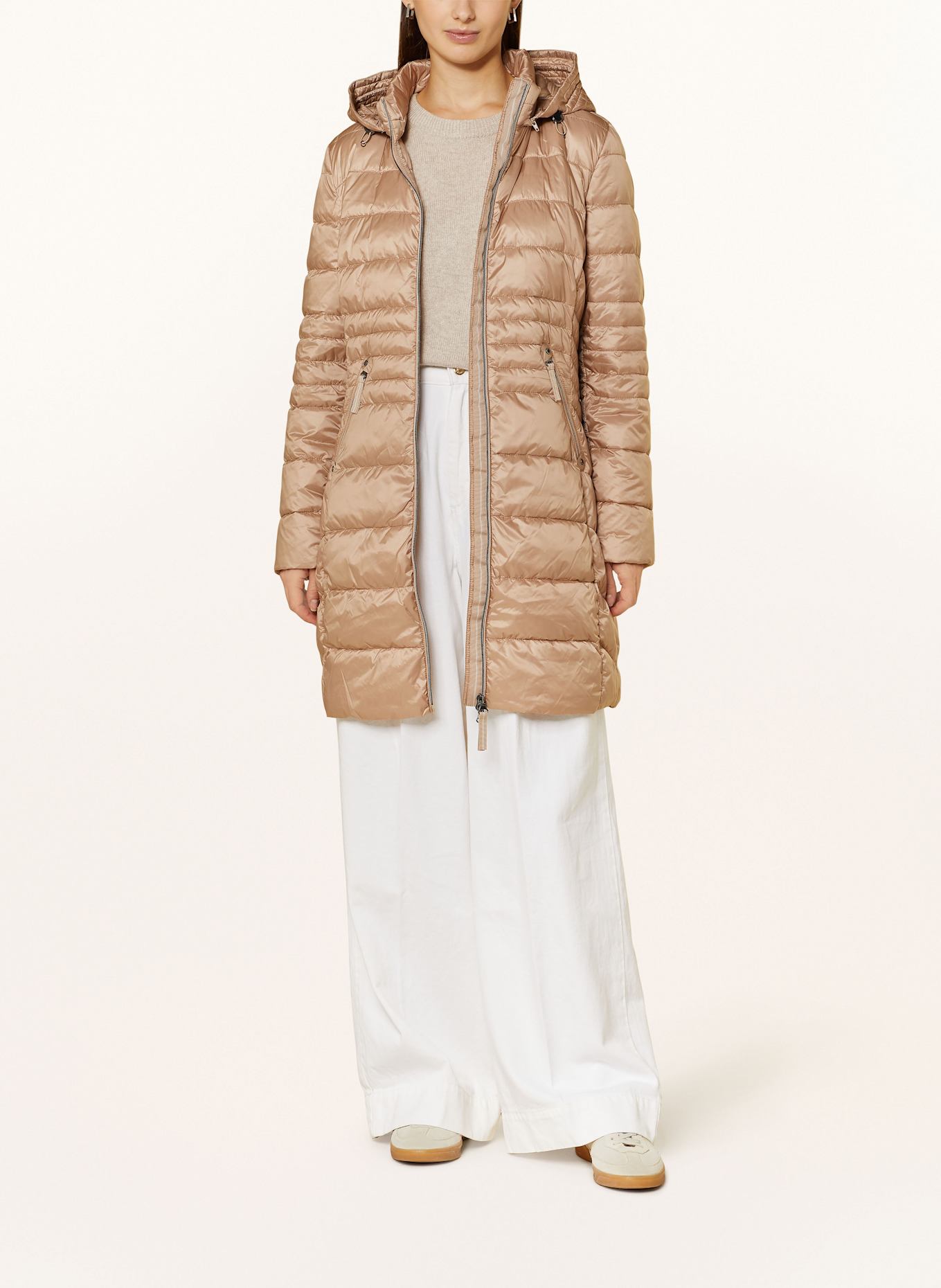 Betty barclay quilted hooded coat best sale