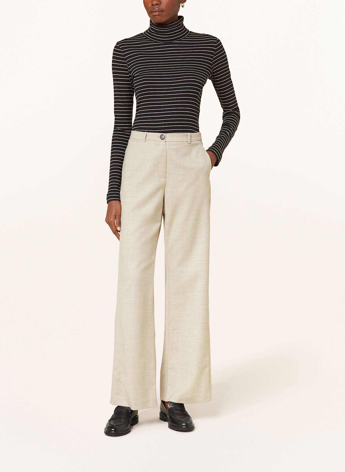 LANIUS Wide leg trousers, Color: CREAM (Image 2)