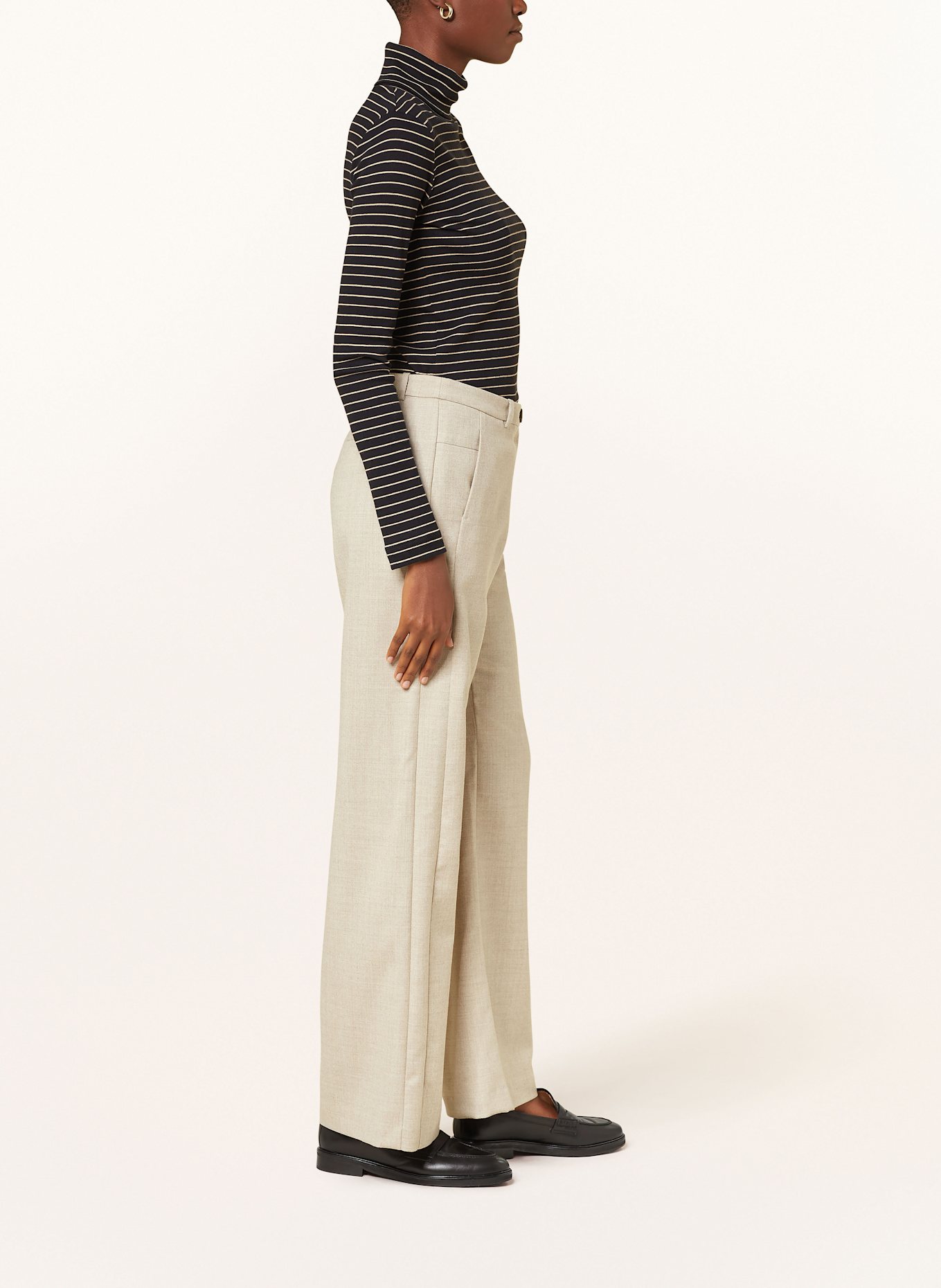 LANIUS Wide leg trousers, Color: CREAM (Image 4)