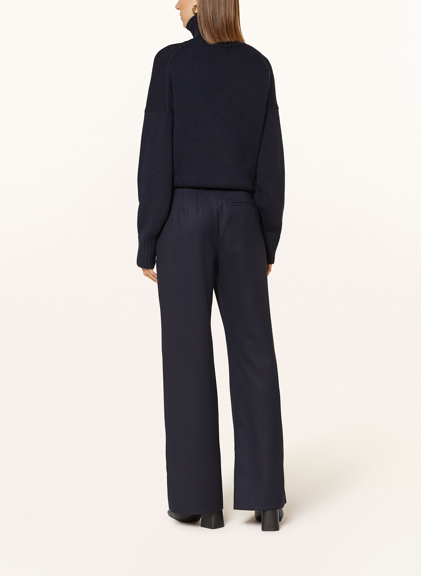 LANIUS Spodnie marlena: GRANATOWY