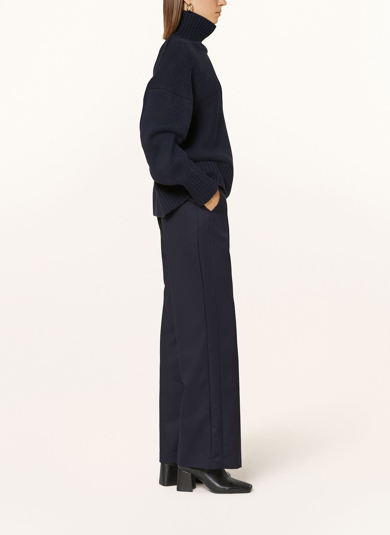 LANIUS Spodnie marlena: GRANATOWY