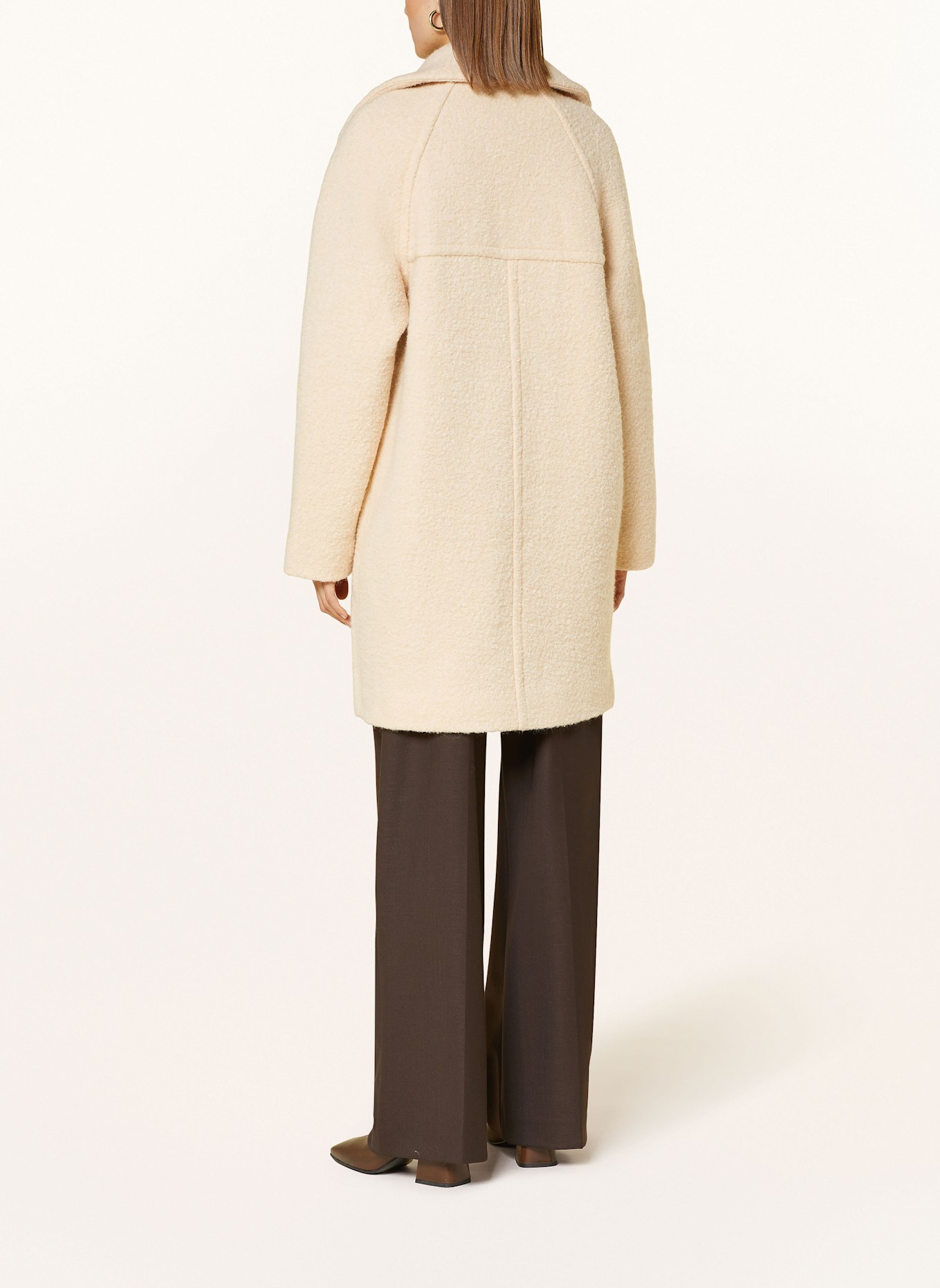 LANIUS Wool coat: CREAM