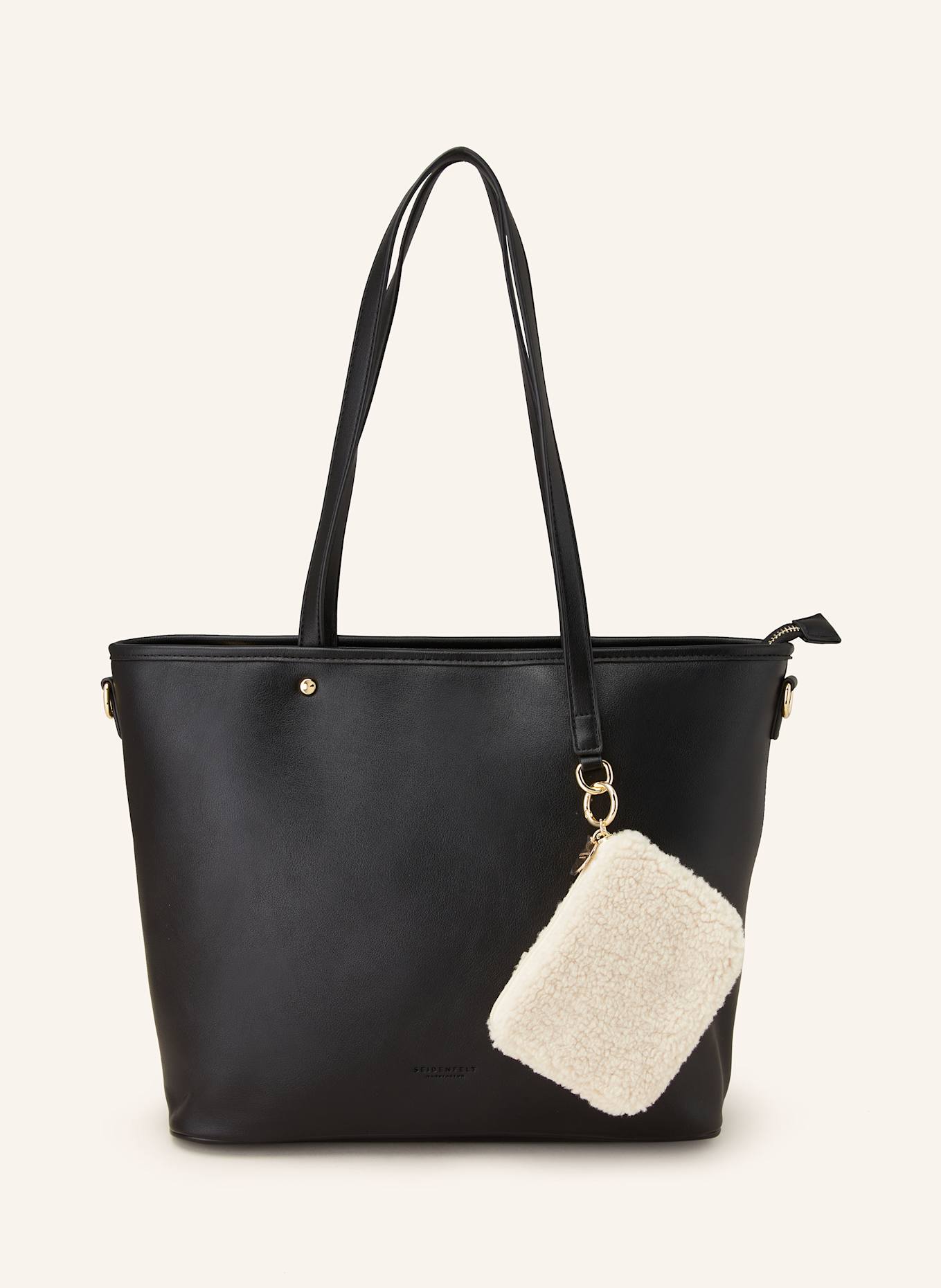 Seidenfelt shopper schwarz clearance