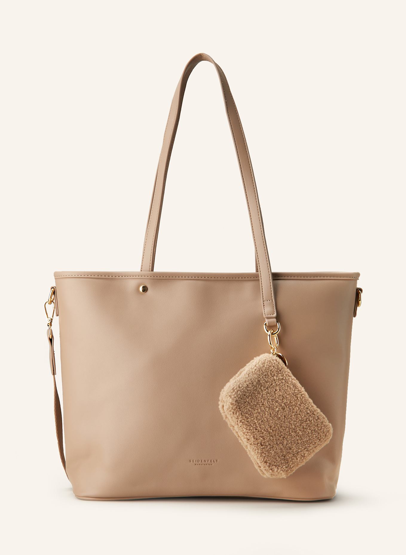 SEIDENFELT Shopper LEMVIG mit Pouch, Farbe: BEIGE (Bild 1)