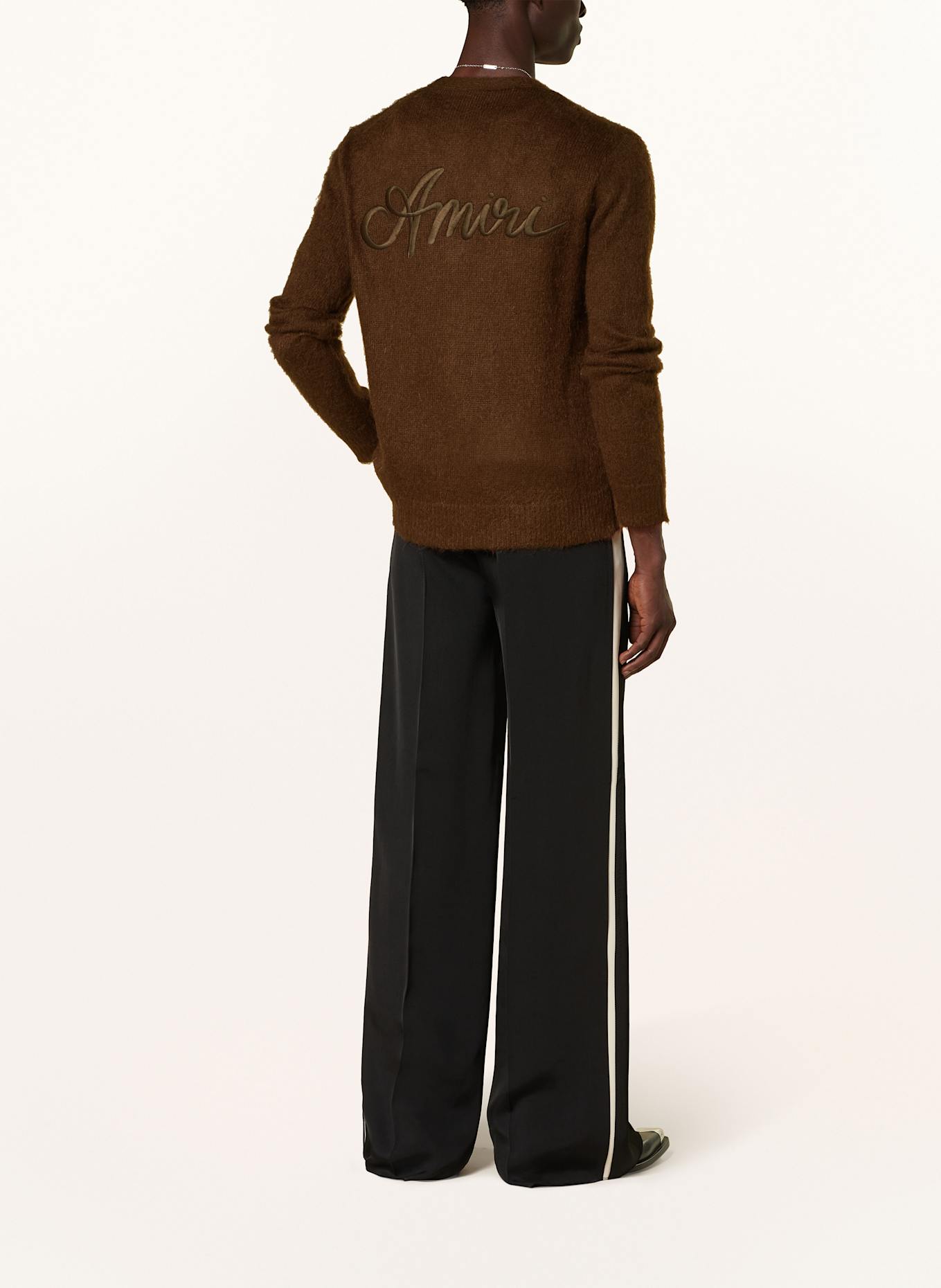 AMIRI Cardigan with mohair: DARK BROWN