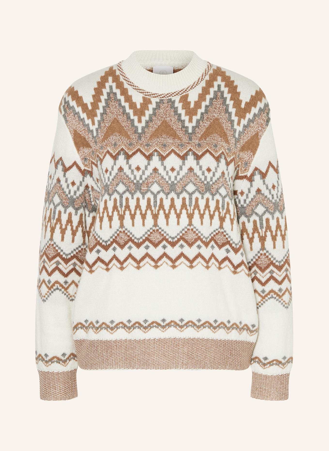 BOGNER Sweater AVENA in white brown gray