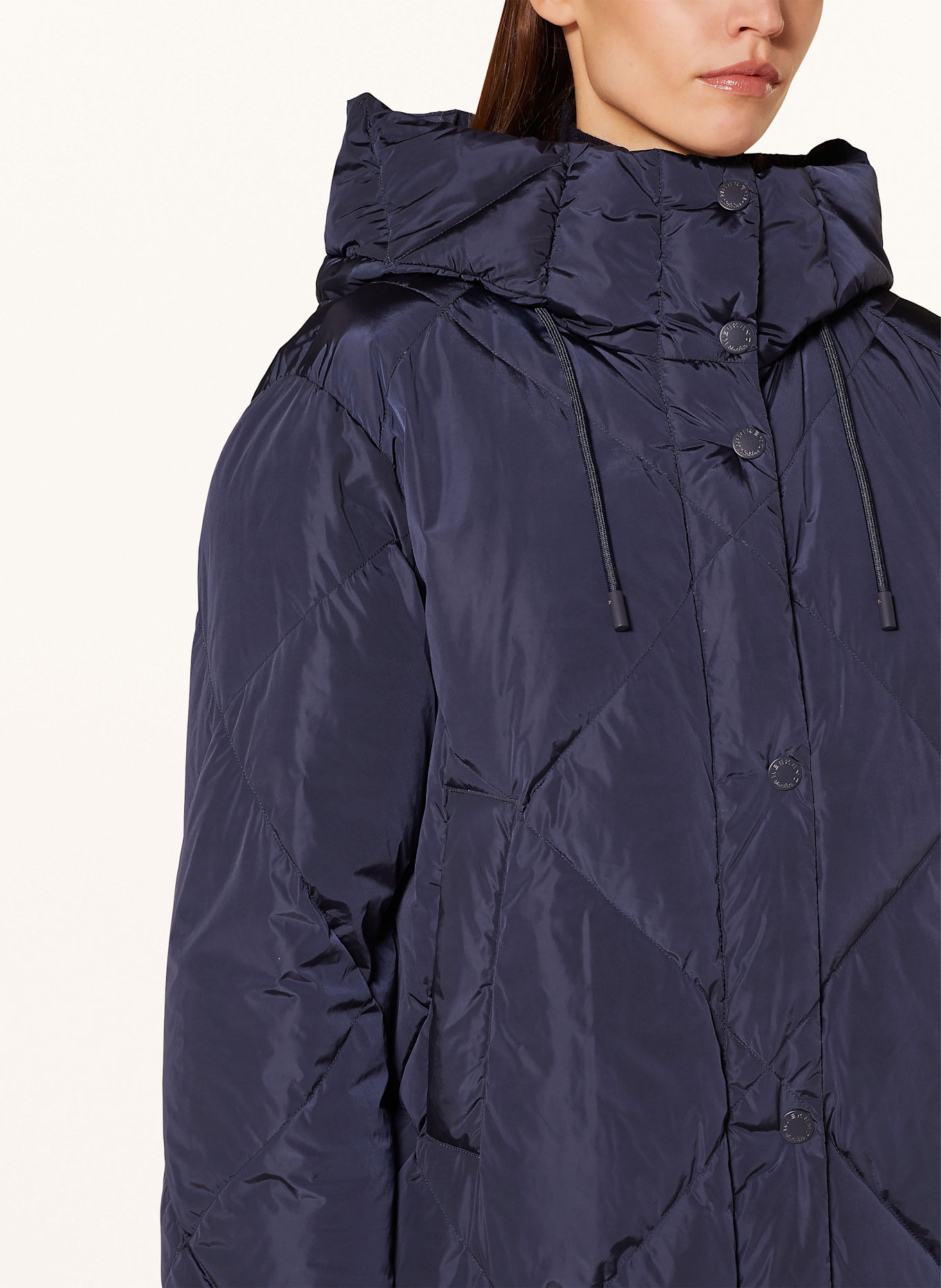 WEEKEND Max Mara Péřový kabát GUELFO: TMAVĚ MODRÁ