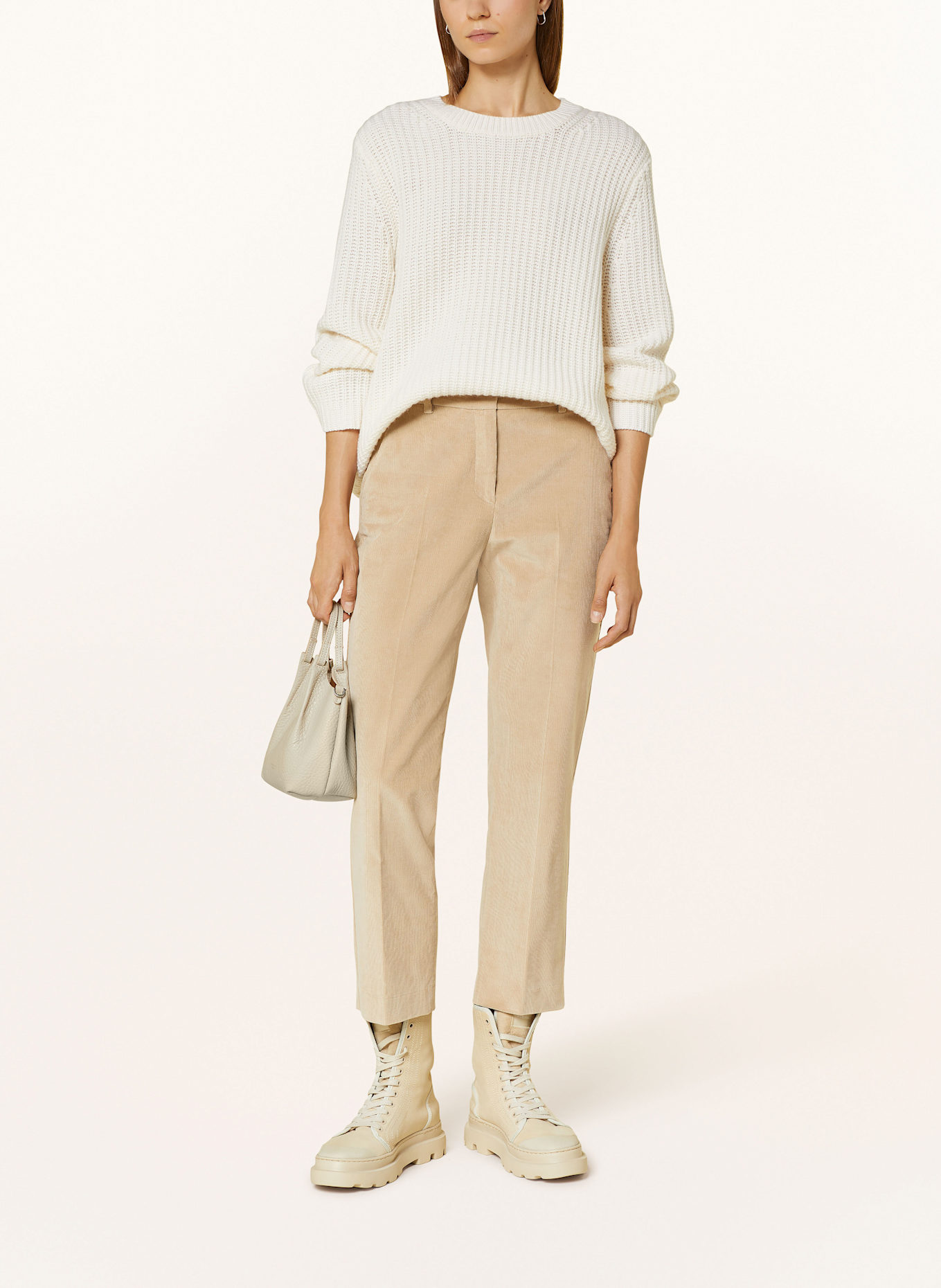 WEEKEND Max Mara 7/8 corduroy Trousers MARRUCA, Color: BEIGE (Image 2)