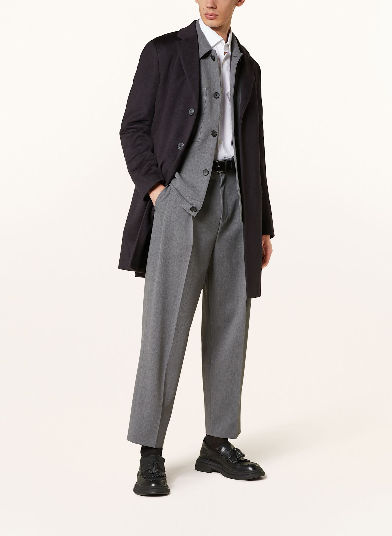 HUGO Cashmere-Mantel MIGOR: DUNKELBLAU