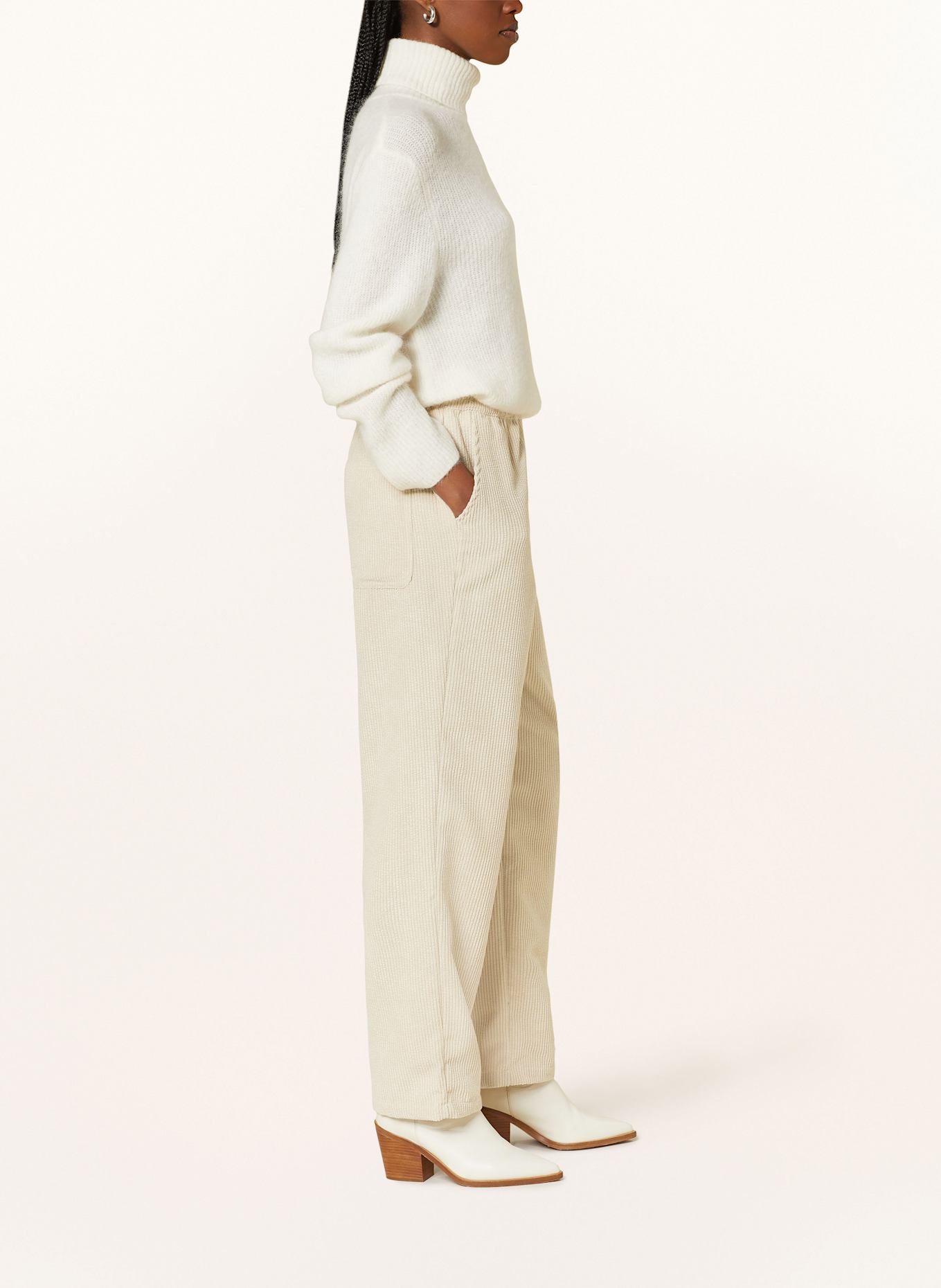 lollys laundry Corduroy Trousers BILLLL, Color: CREAM (Image 4)