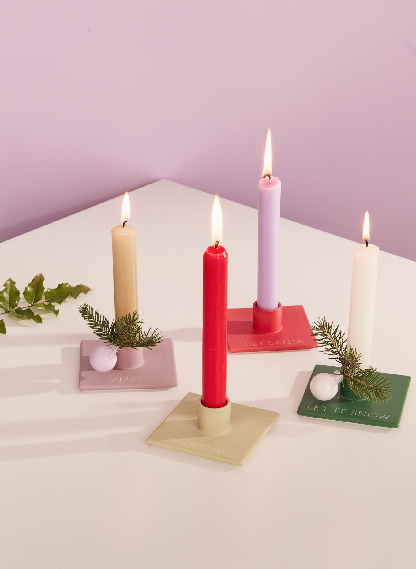 DESIGN LETTERS Kerzenhalter XMAS STORIES: BEIGE