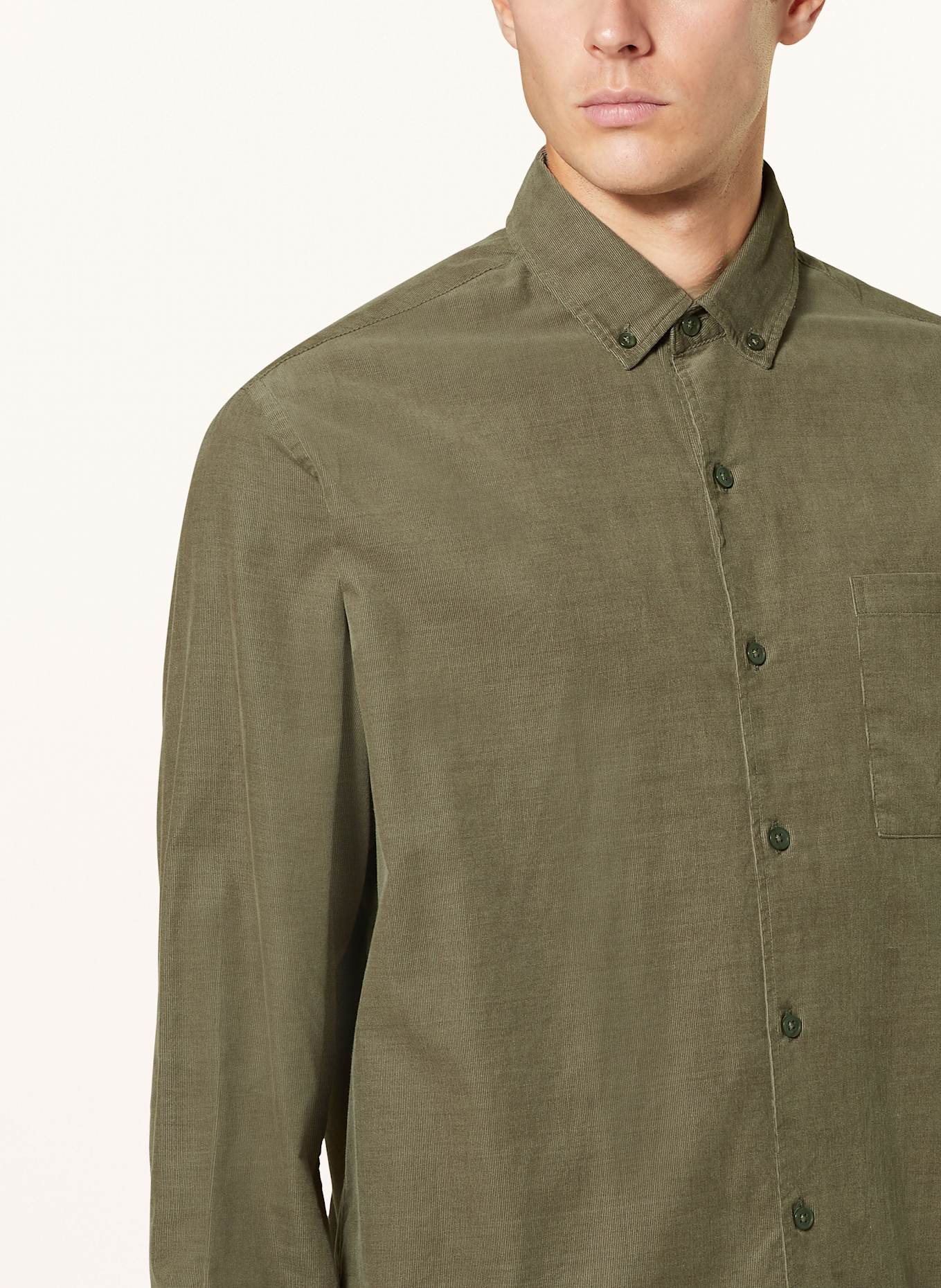 PAUL Cordhemd Comfort Fit: OLIV