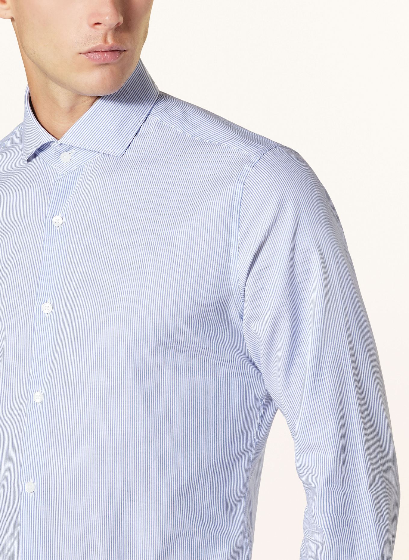 PAUL Hemd Slim Fit: HELLBLAU / WEISS