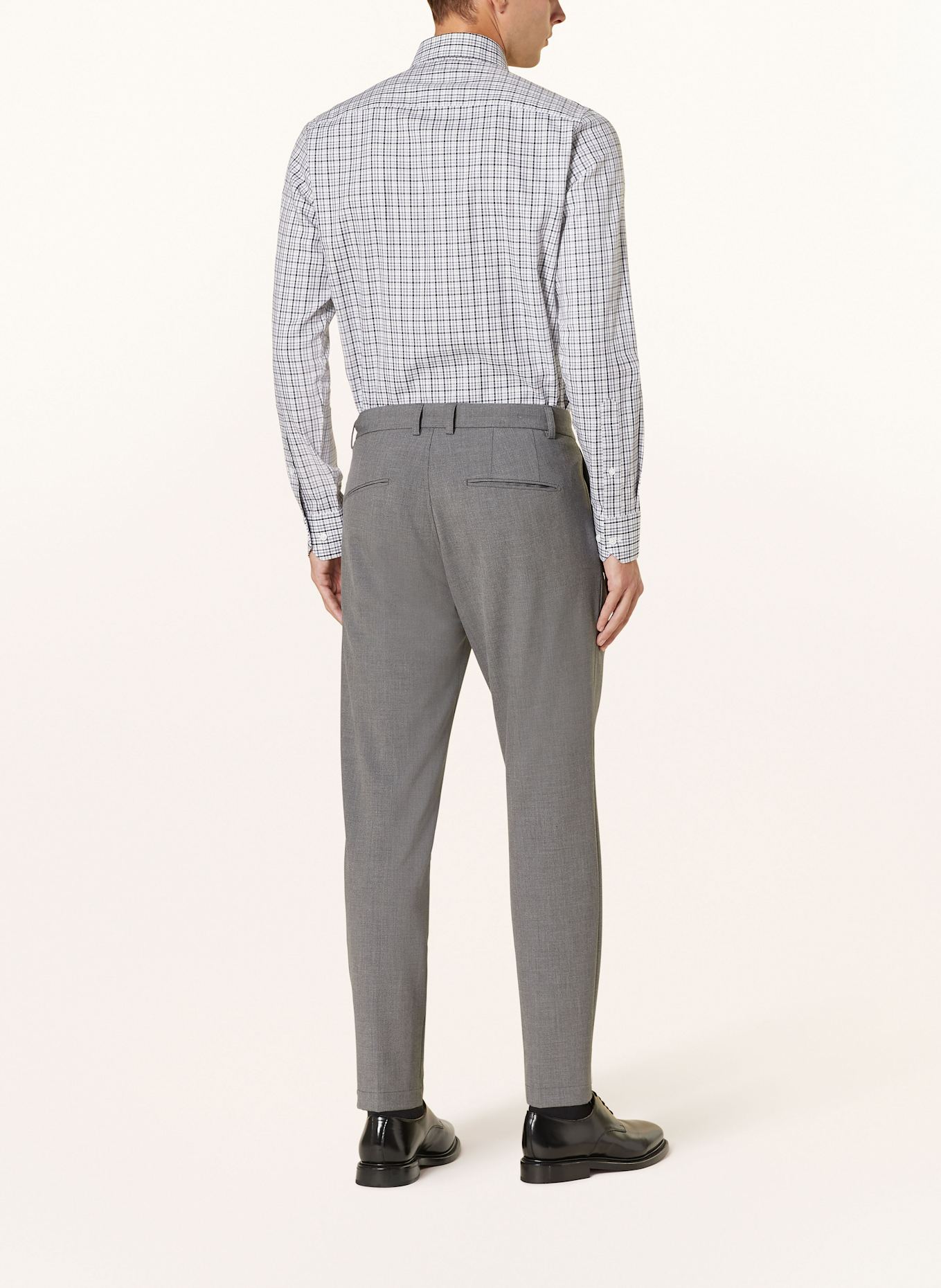 PAUL Hemd Slim Fit: GRAU / SCHWARZ / CREME