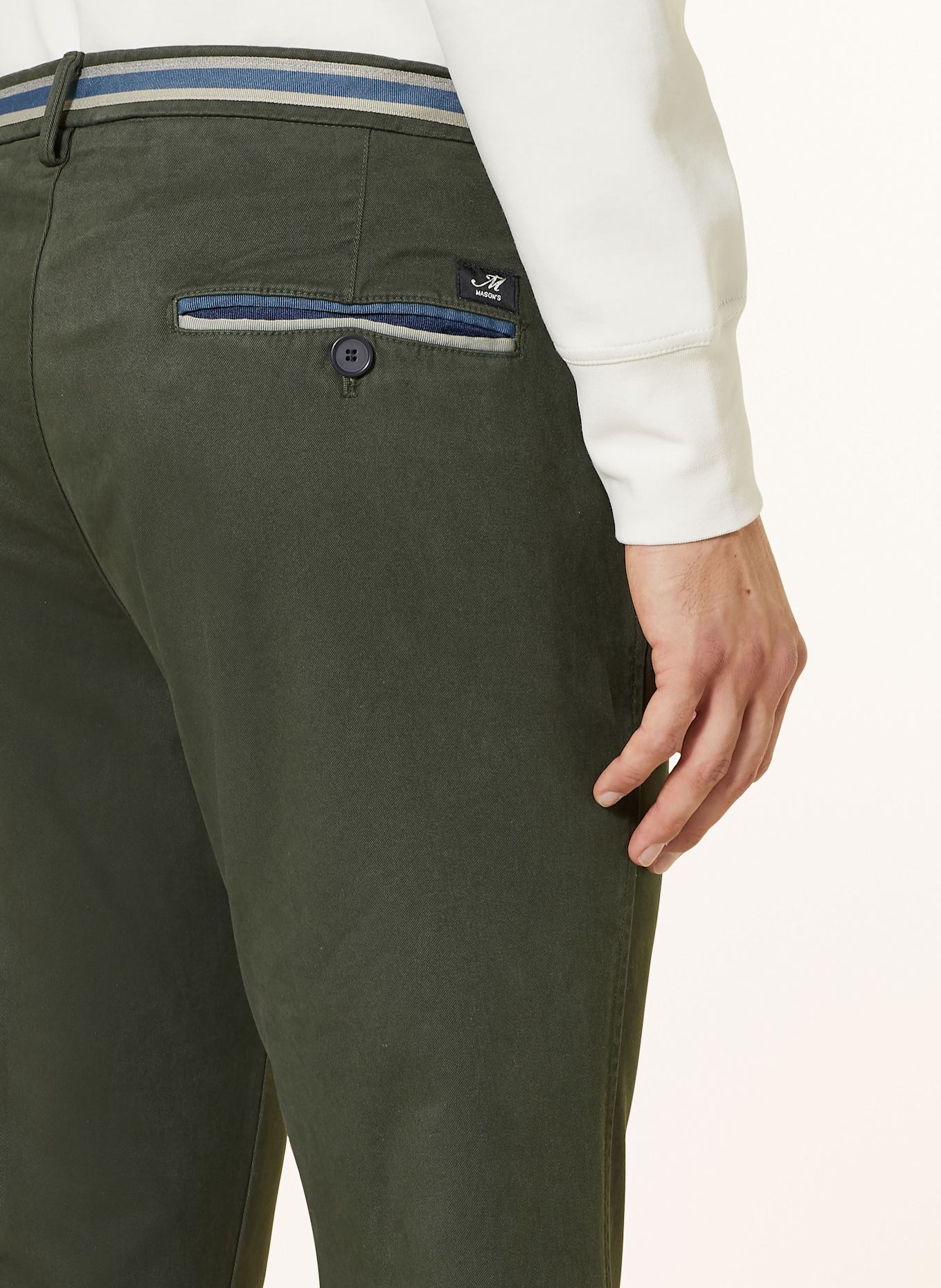 MASON'S Chino TORINO Extra Slim Fit, Farbe: DUNKELGRÜN (Bild 6)