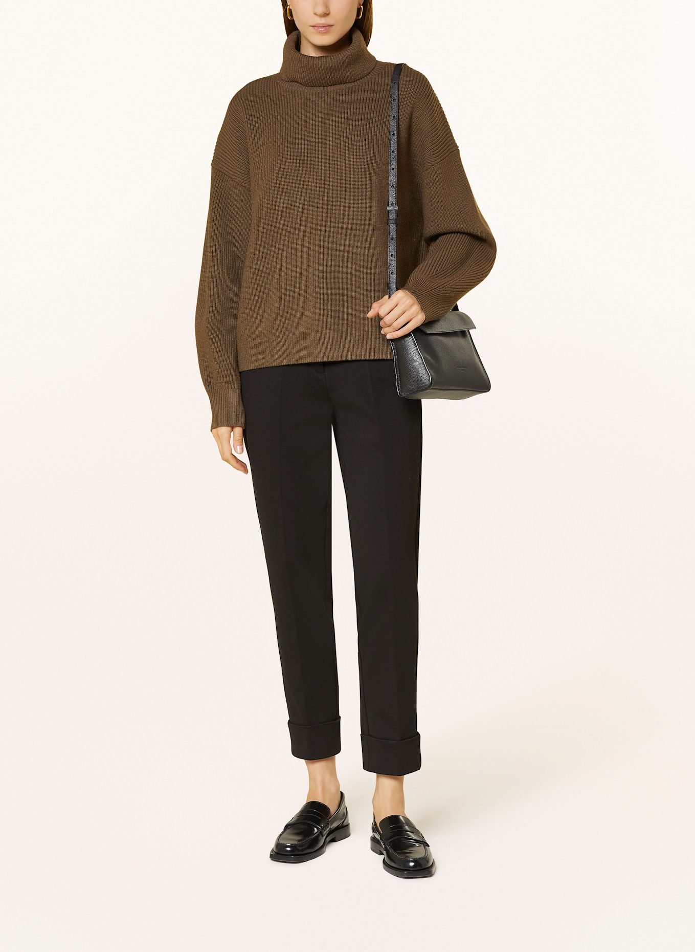 BOSS Turtleneck sweater FERNADINA, Color: KHAKI (Image 2)