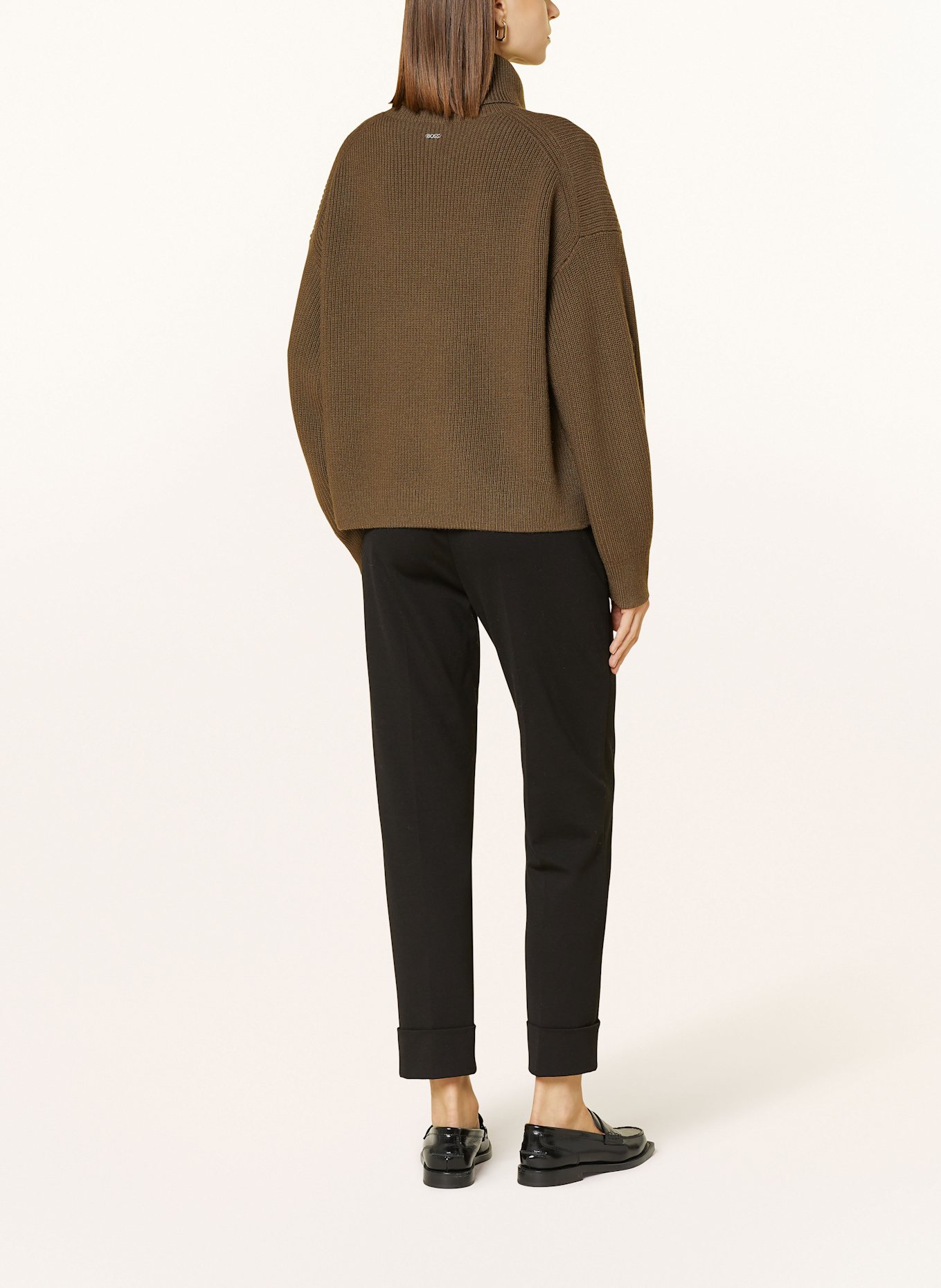 BOSS Turtleneck sweater FERNADINA, Color: KHAKI (Image 3)
