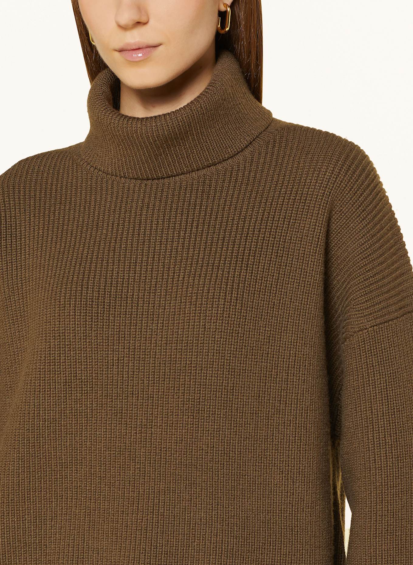 BOSS Turtleneck sweater FERNADINA, Color: KHAKI (Image 4)