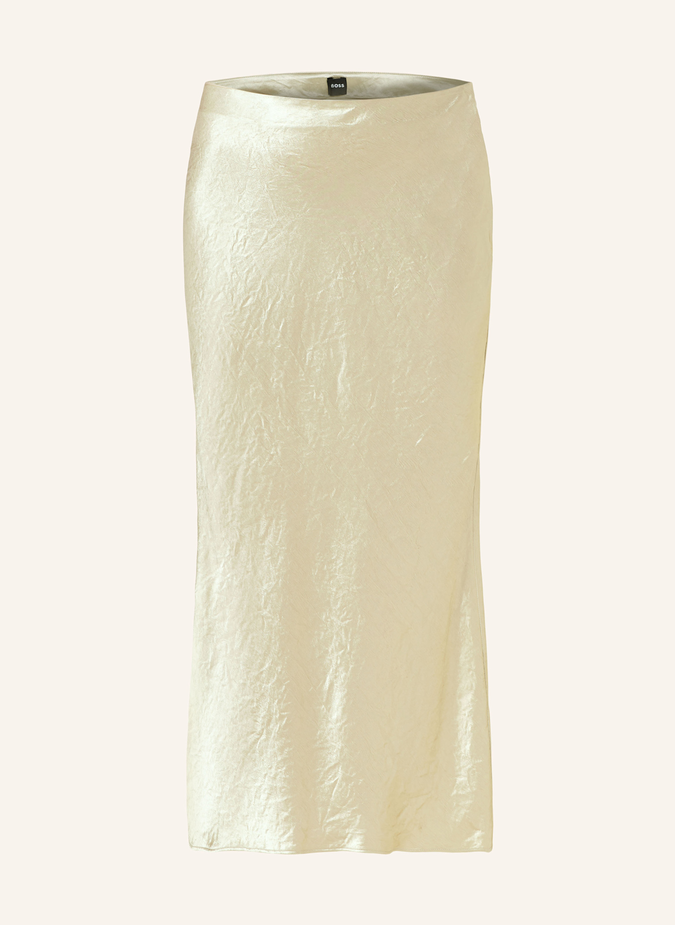 BOSS VESATIE satin skirt, Color: BEIGE (Image 1)