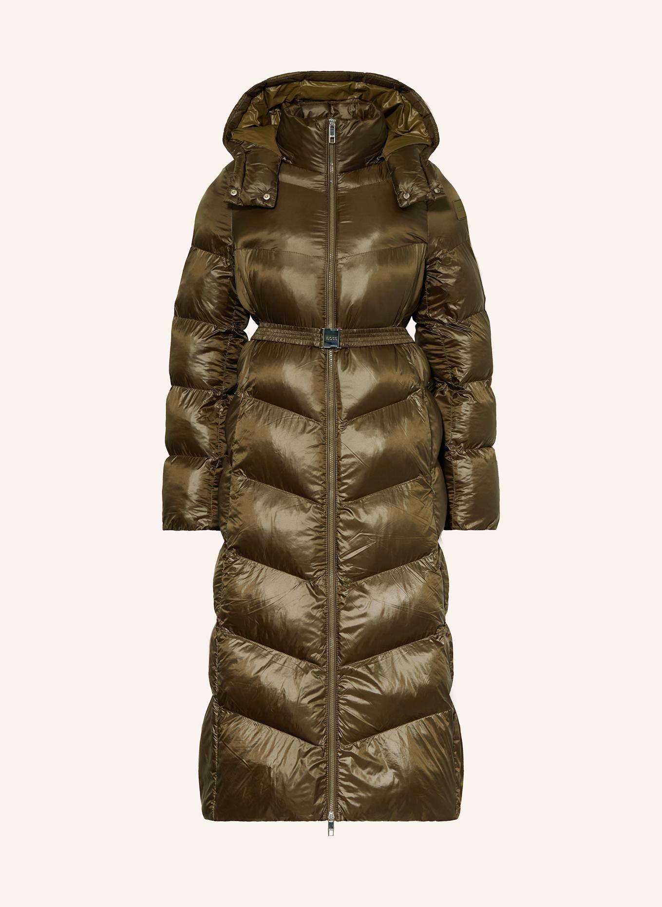 BOSS Steppmantel PAMAXI3 mit abnehmbarer Kapuze: KHAKI