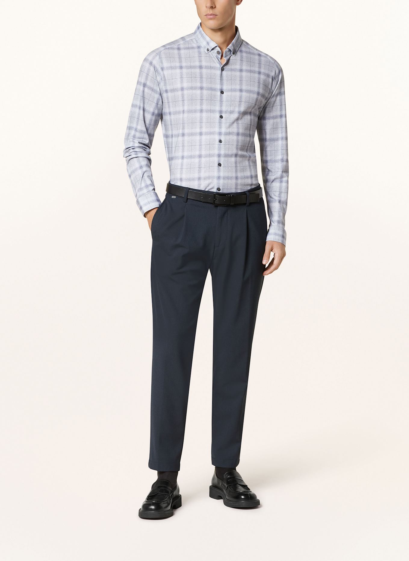 DESOTO Shirt slim fit: LIGHT GRAY / GRAY