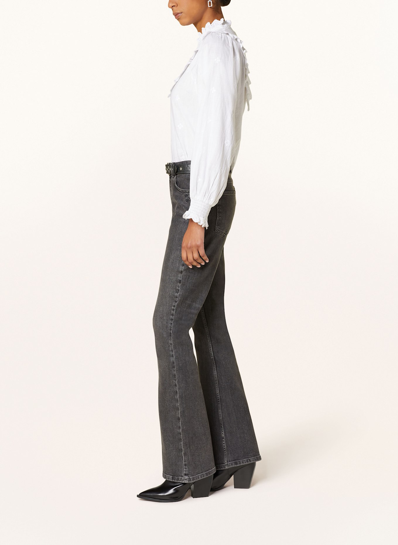 FABIENNE CHAPOT Flared jeans EVA, Color: 9518 Limao cut-out dress (Image 4)