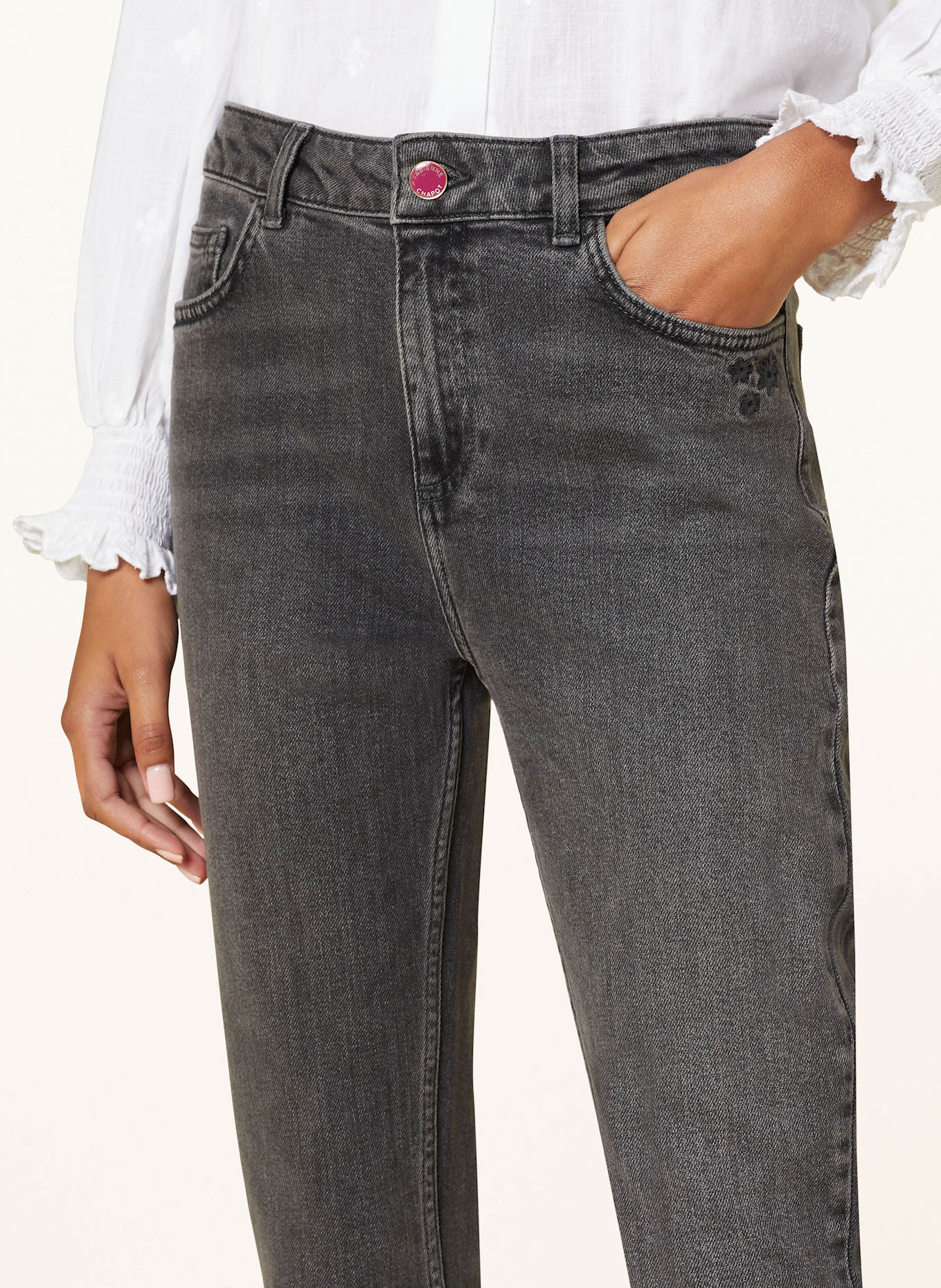 FABIENNE CHAPOT Flared jeans EVA, Color: 9518 Limao cut-out dress (Image 5)