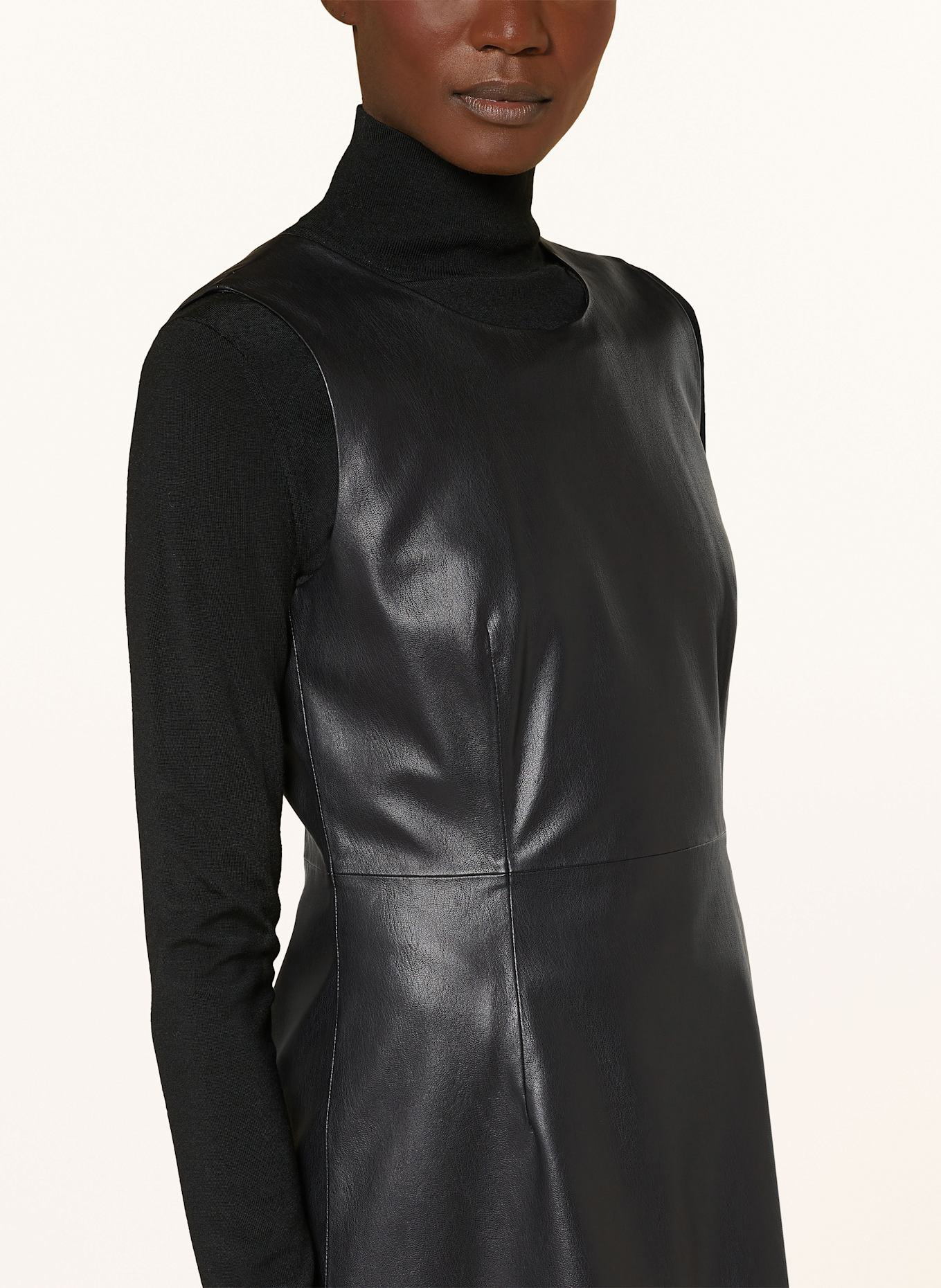 Warehouse leather pinafore deals