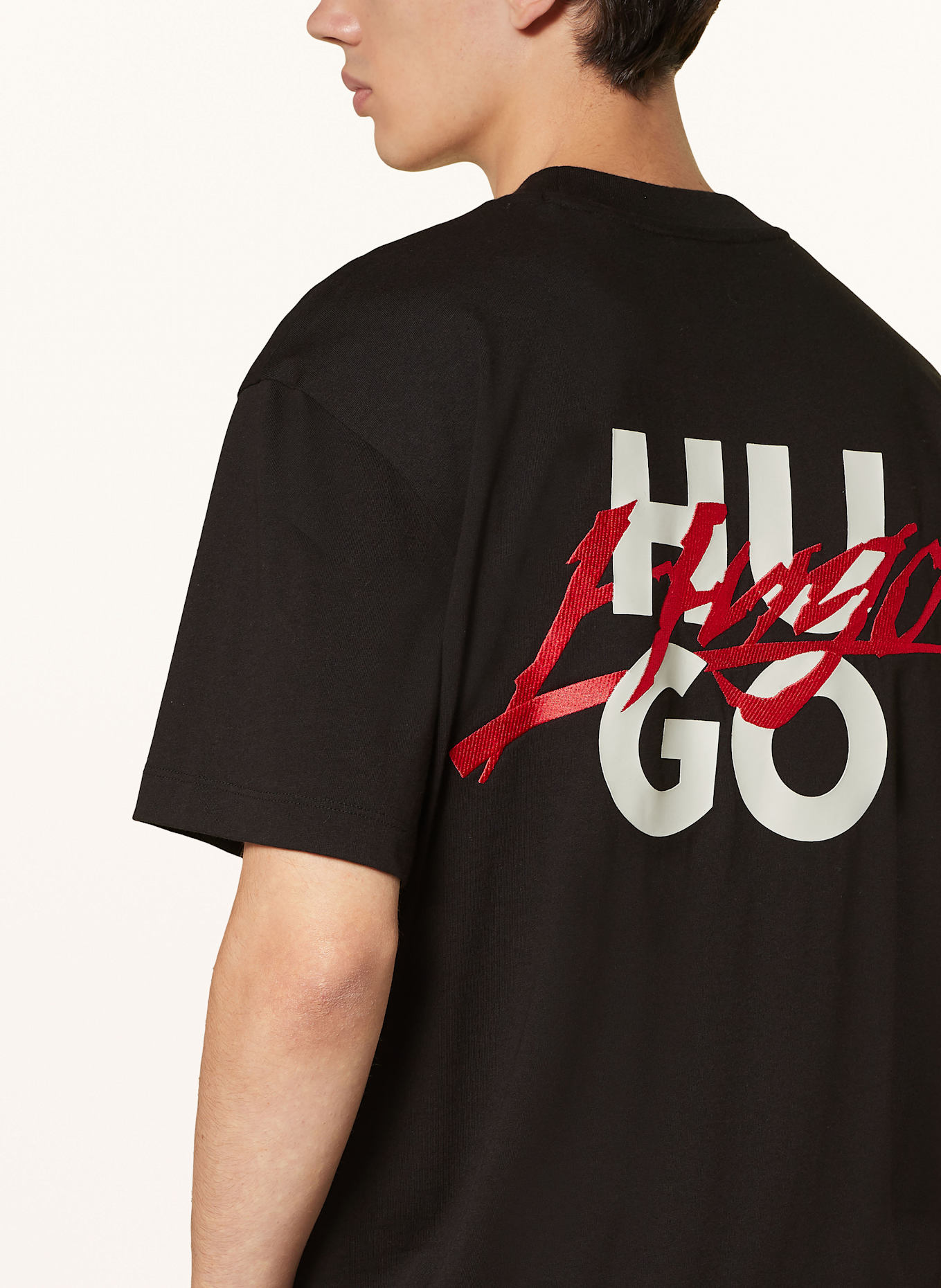 HUGO T-shirt DLOGOTEE, Color: BLACK (Image 4)