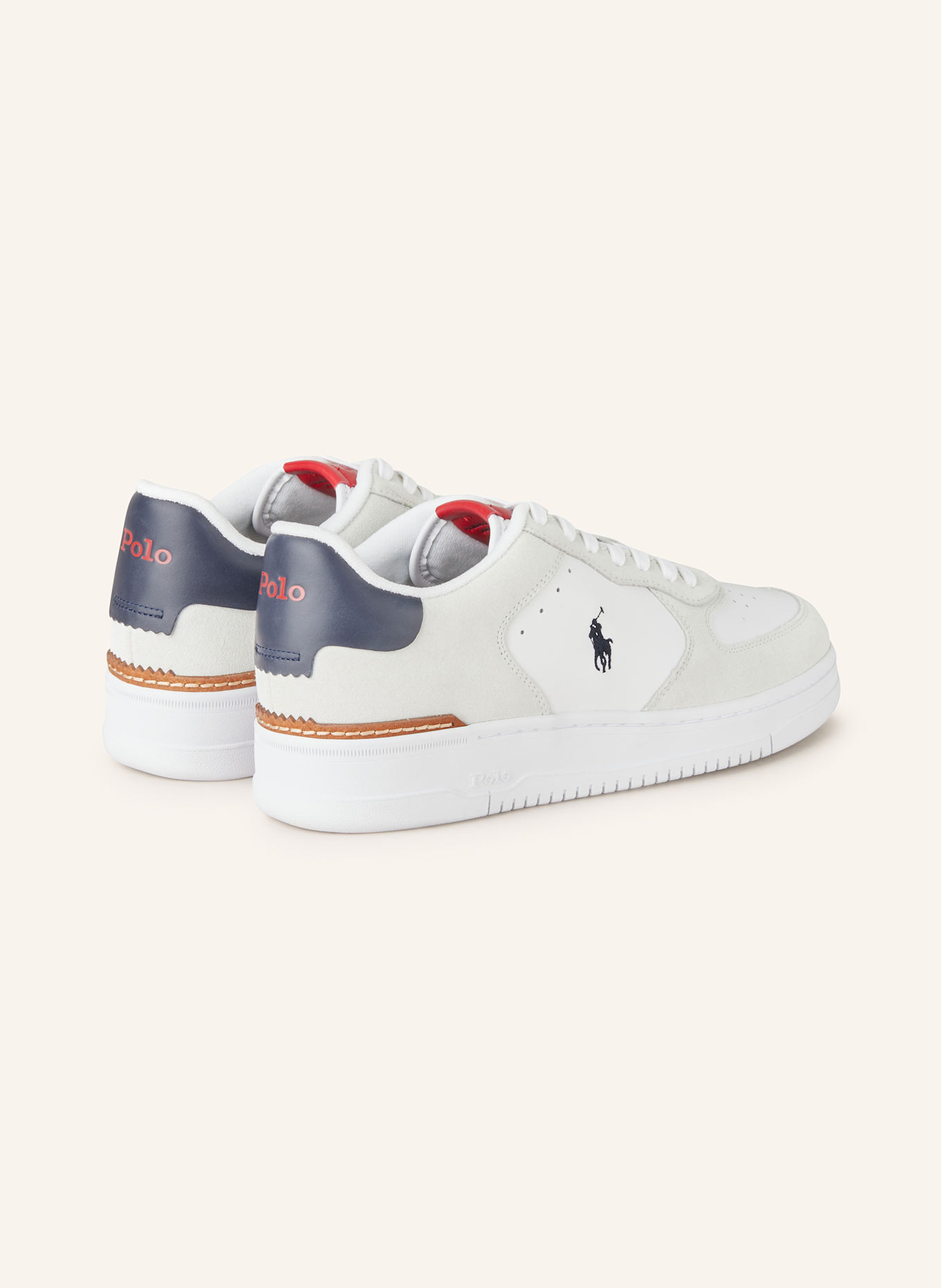 POLO RALPH LAUREN Sneaker, Farbe: WEISS/ DUNKELBLAU/ DUNKELROT (Bild 2)