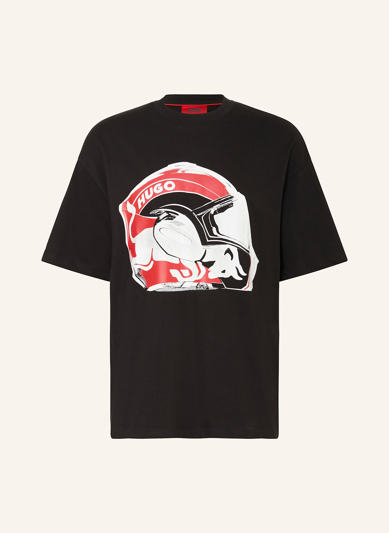 HUGO T Shirt DIT in schwarz