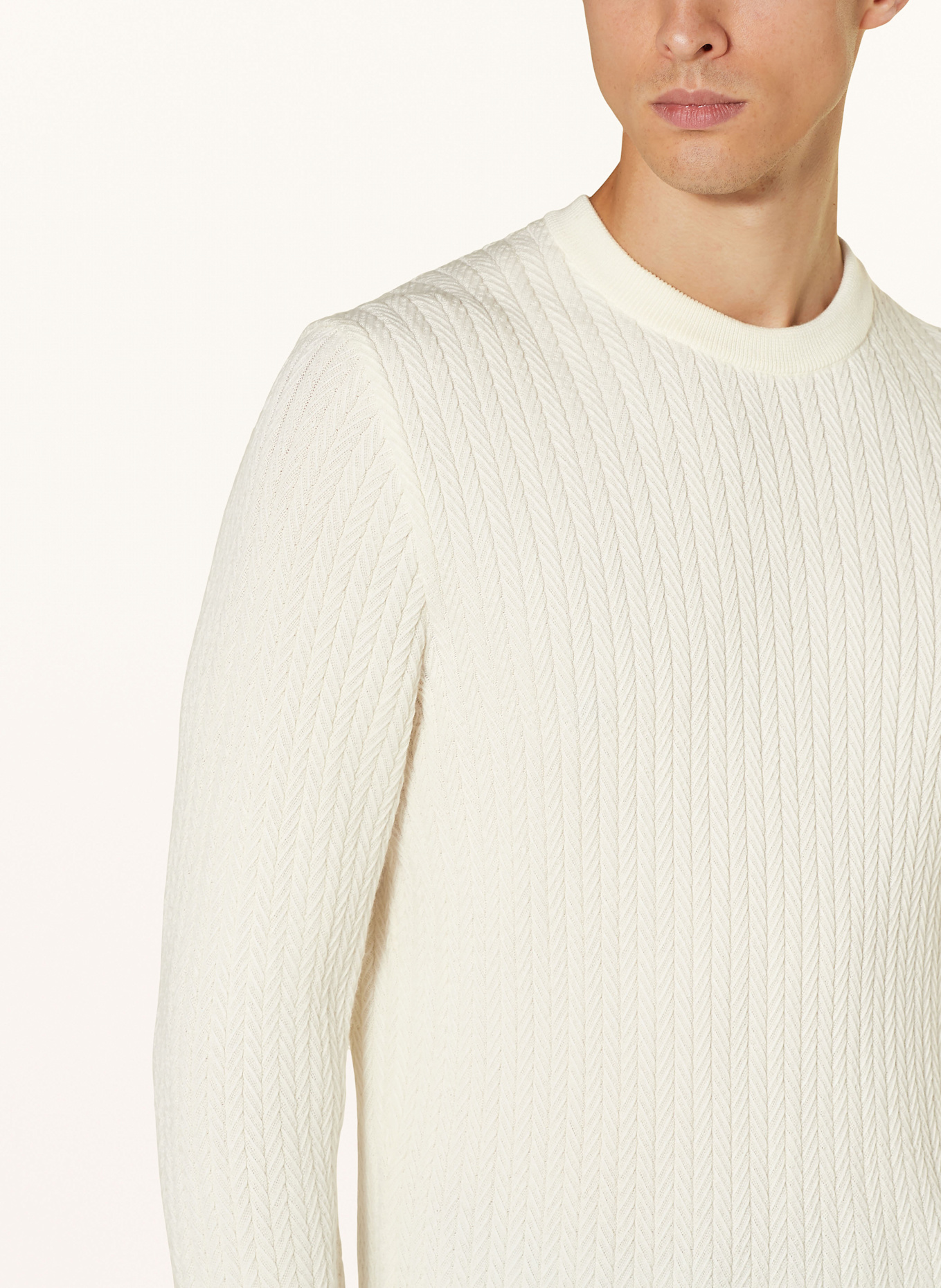 BOSS Pullover L-ELDO, Farbe: CREME (Bild 4)