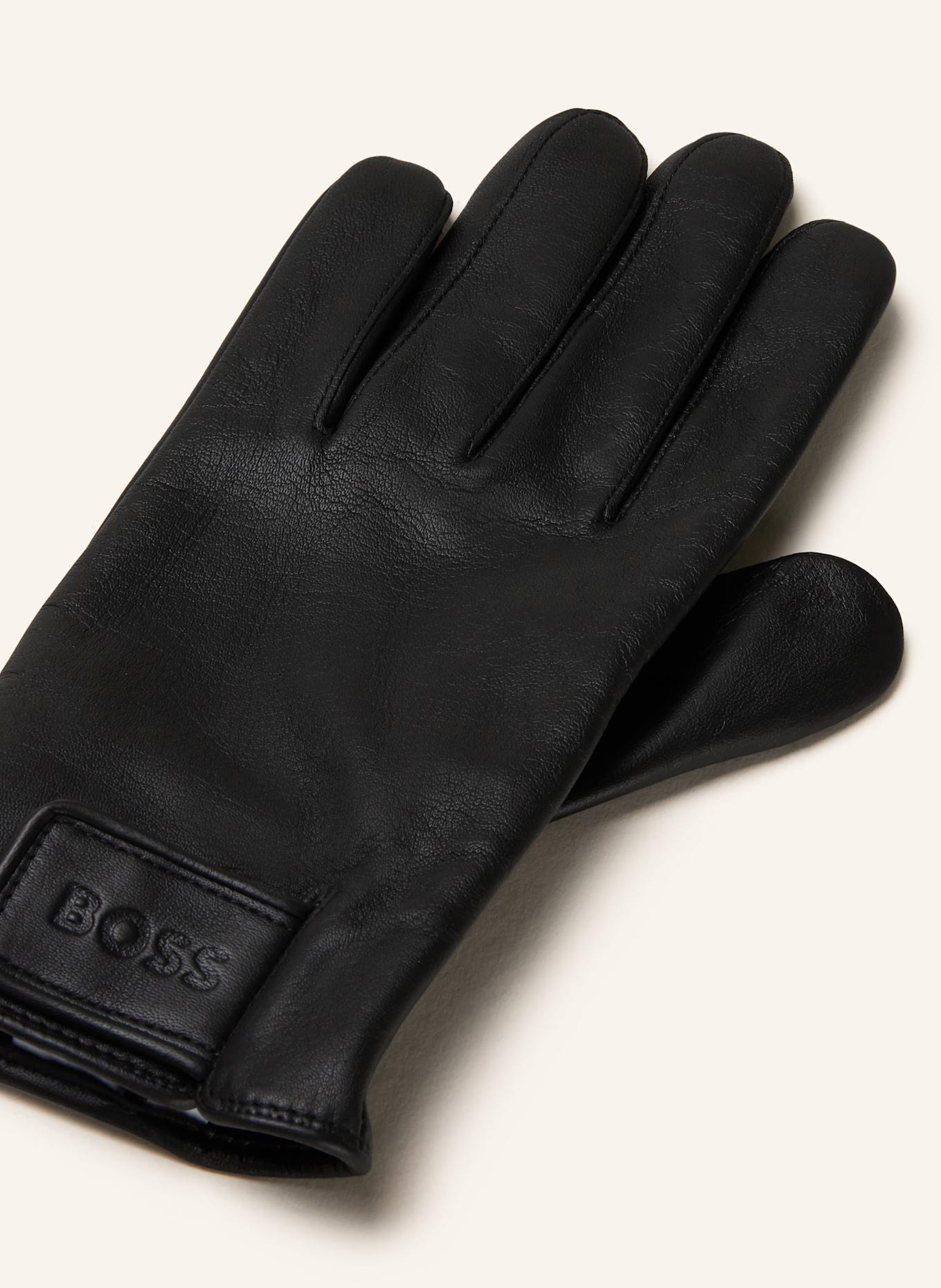 BOSS Leather gloves HELKOP