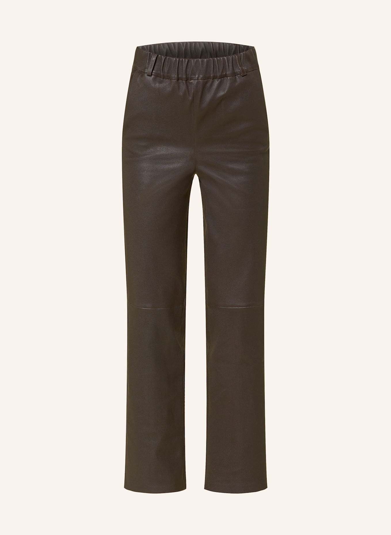 STUDIO AR Leather pants AILIS, Color: DARK BROWN (Image 1)