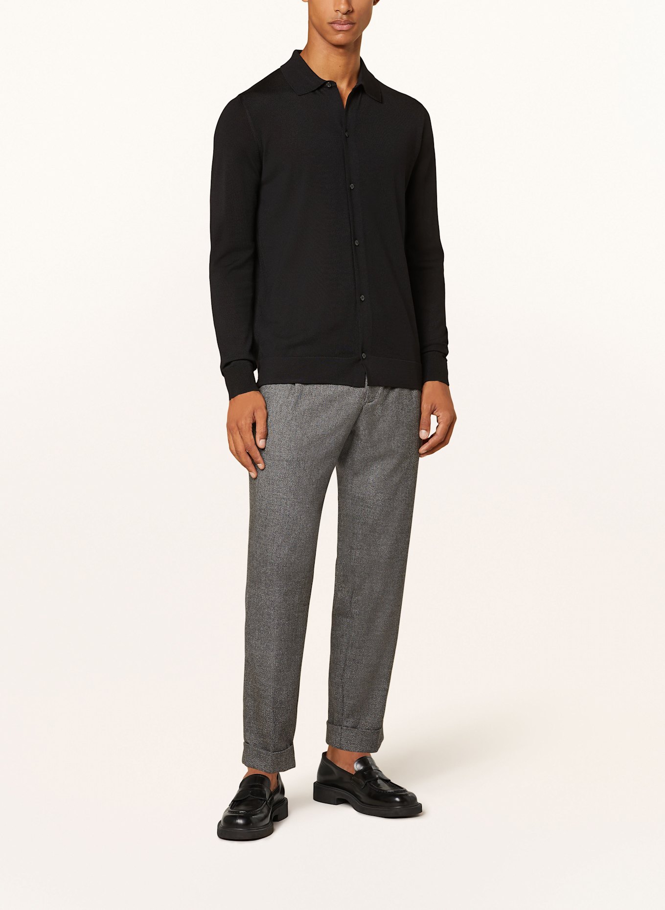 STRELLSON Cardigan MAREK: BLACK